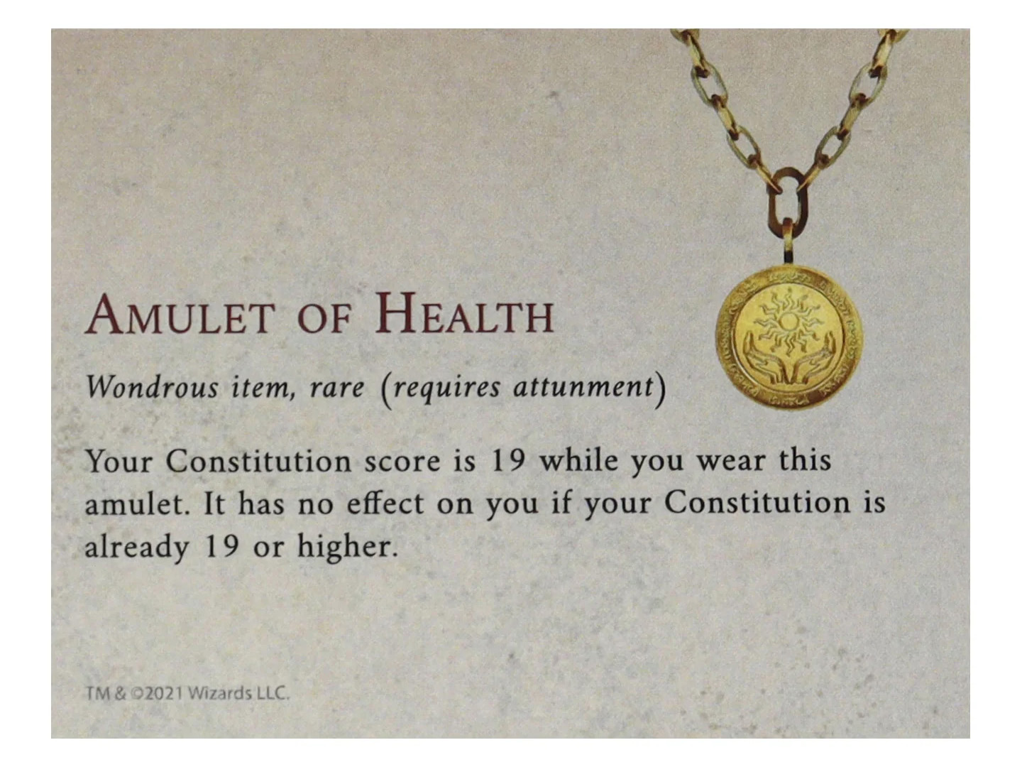 Dungeons & Dragons Amulet of Health (24k Gold Plated) Limited Edition Medallion Gallery Image 5