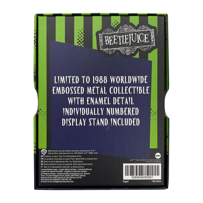Beetlejuice (1988) Gravestone Limited Edition Ingot