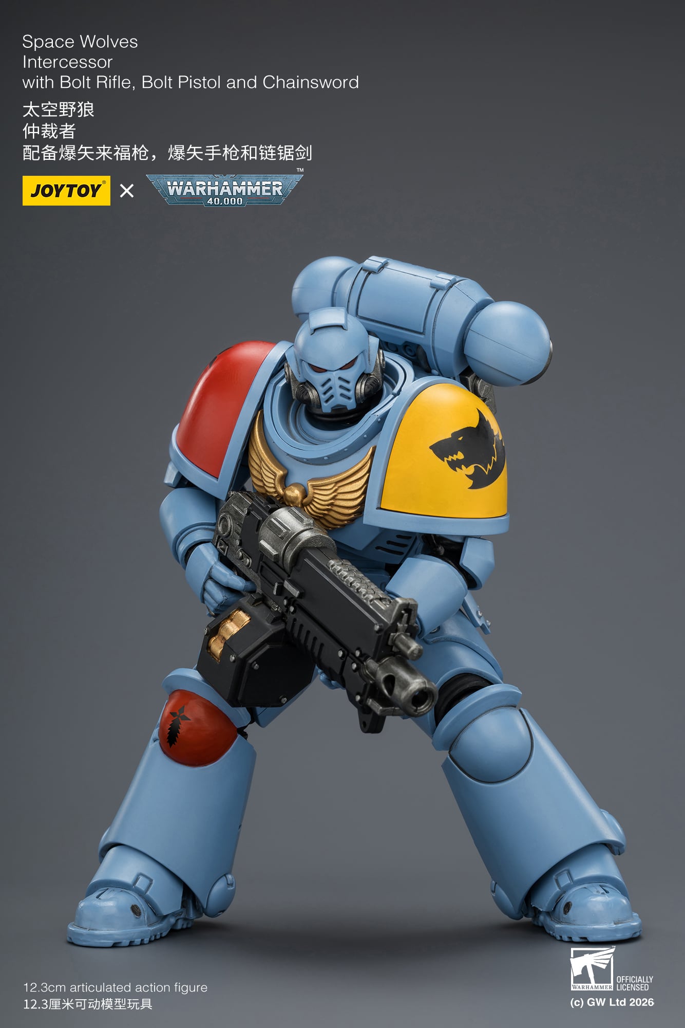 Warhammer 40,000 Space Wolves Intercessor 1/18 Scale Action Figure Gallery Image 8