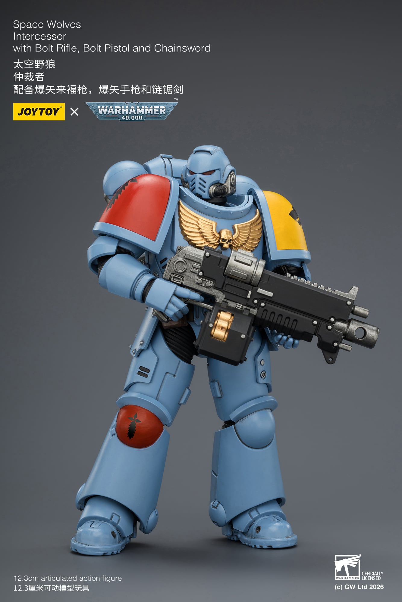 Warhammer 40,000 Space Wolves Intercessor 1/18 Scale Action Figure Gallery Image 7