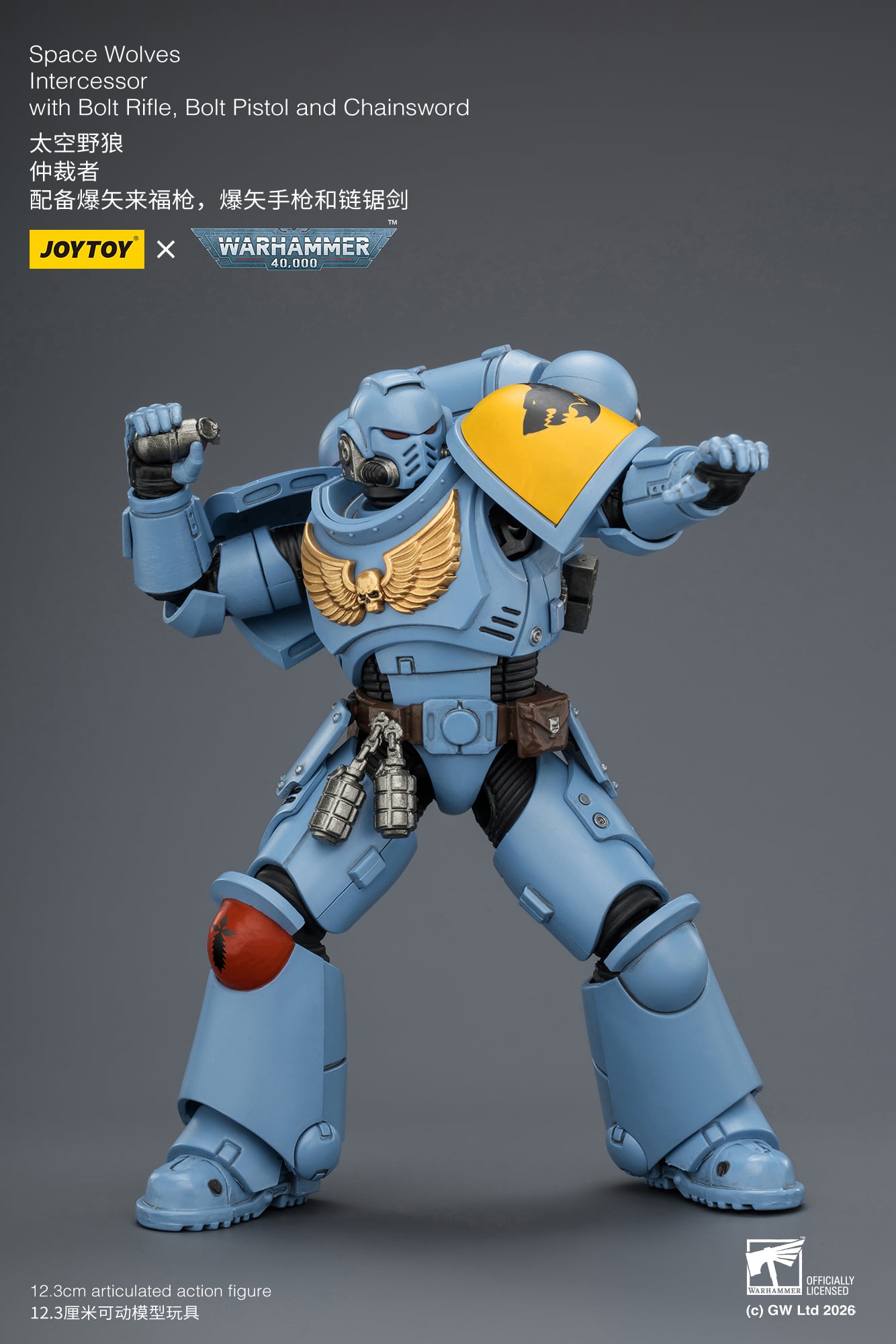 Warhammer 40,000 Space Wolves Intercessor 1/18 Scale Action Figure Gallery Image 12