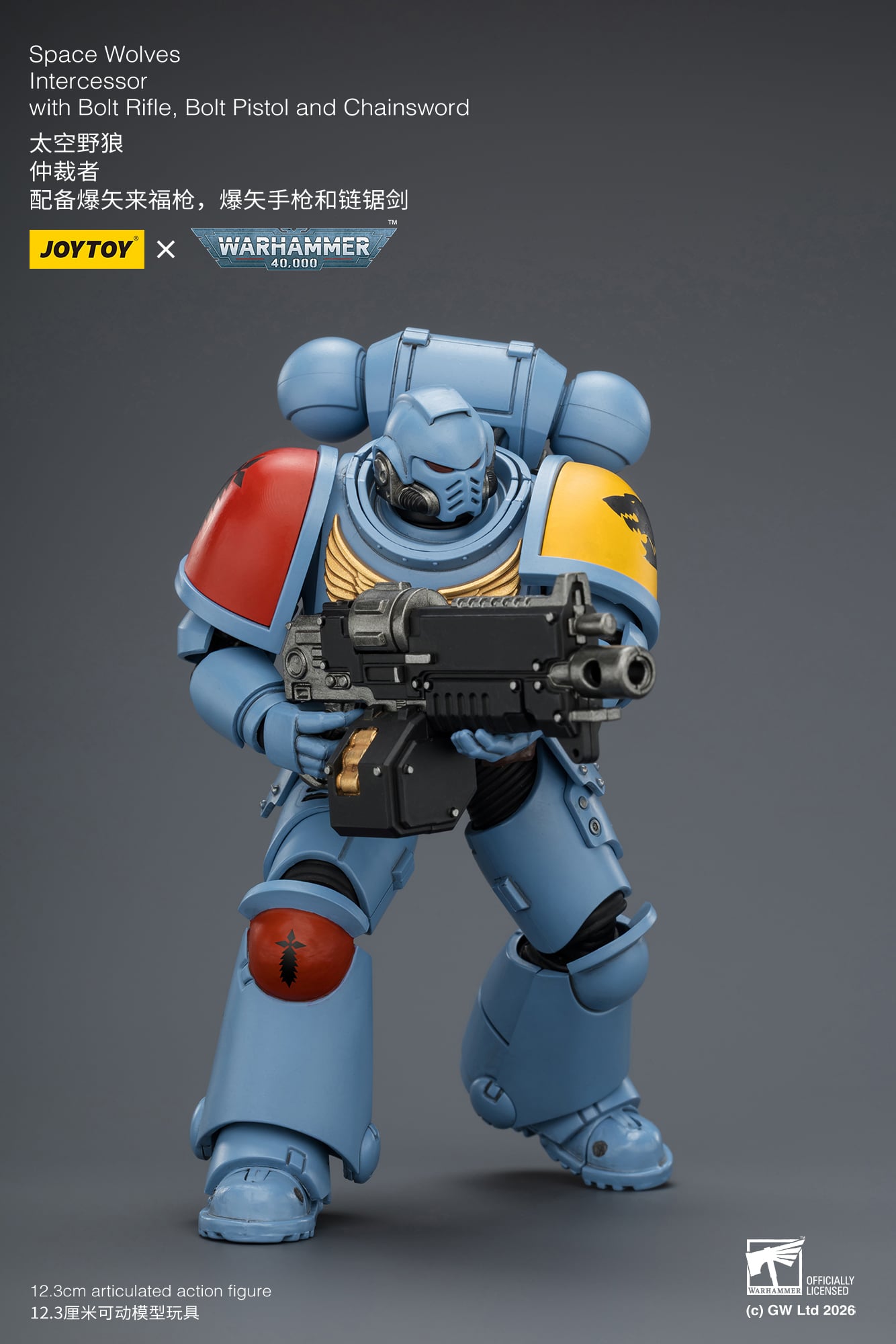 Warhammer 40,000 Space Wolves Intercessor 1/18 Scale Action Figure Gallery Image 9