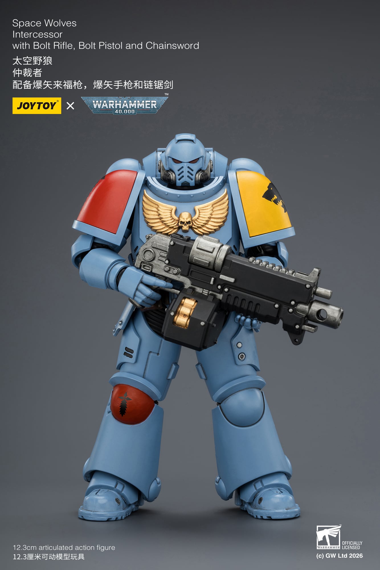 Warhammer 40,000 Space Wolves Intercessor 1/18 Scale Action Figure Gallery Image 5