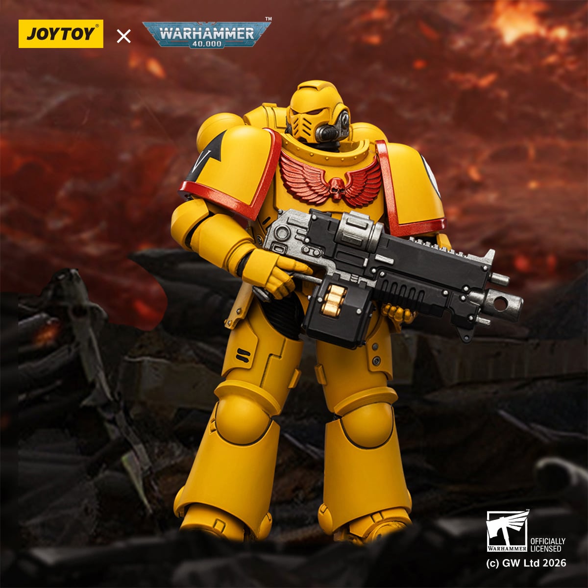Warhammer 40,000 Imperial Fists Intercessor 1/18 Scale Action Figure Gallery Image 3
