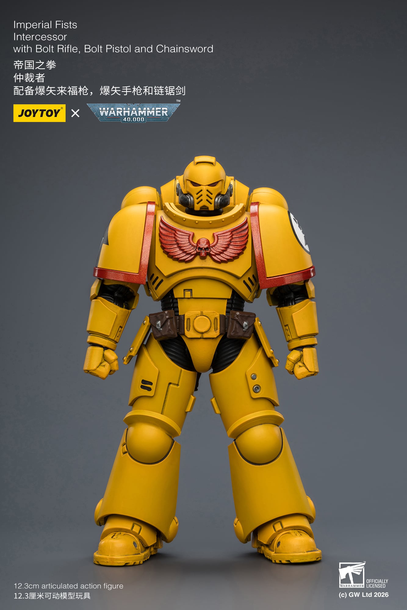 Warhammer 40,000 Imperial Fists Intercessor 1/18 Scale Action Figure Gallery Image 4