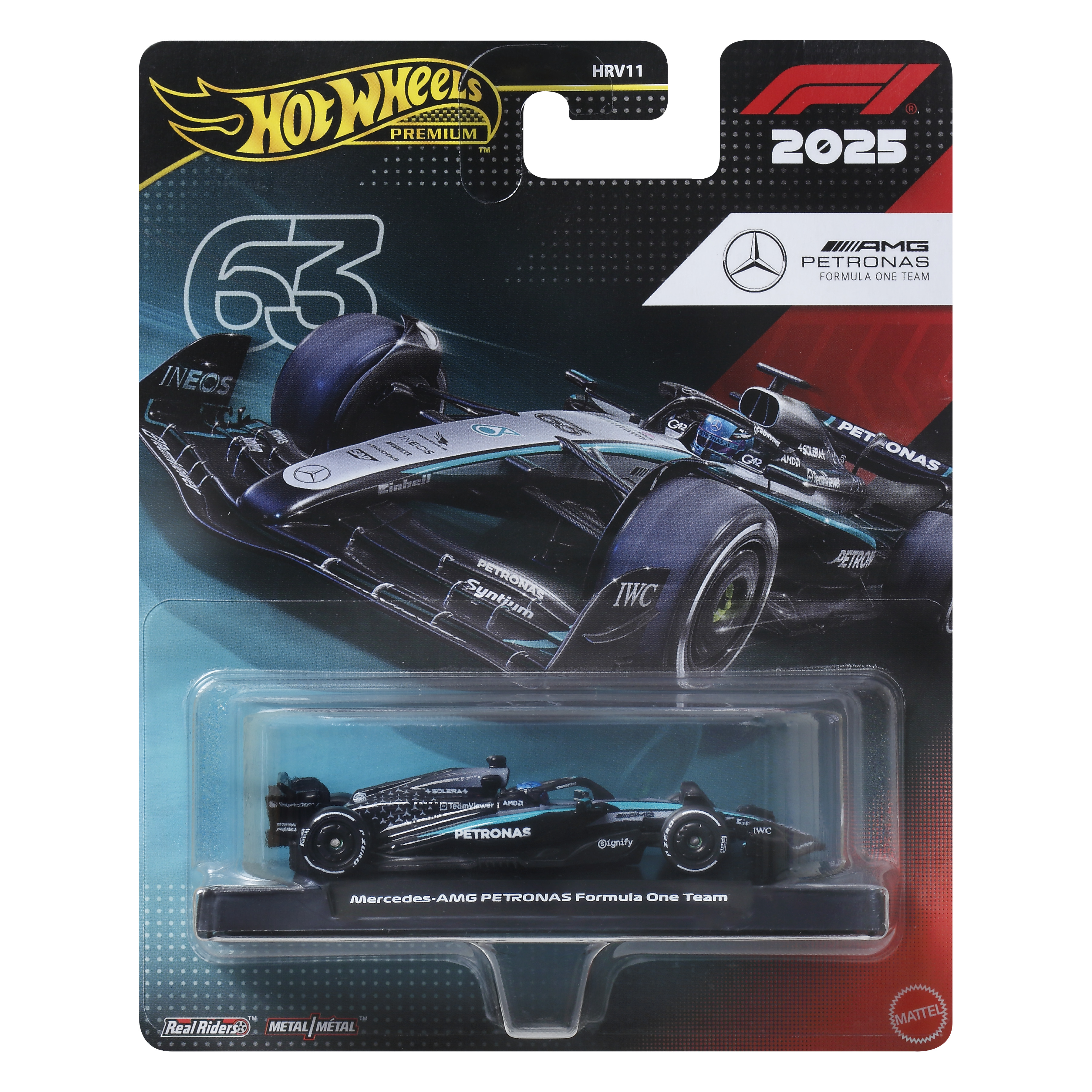 Hot Wheels Premium Formula 1 2025 Mercedes-AMG PETRONAS F1 Team (#63)