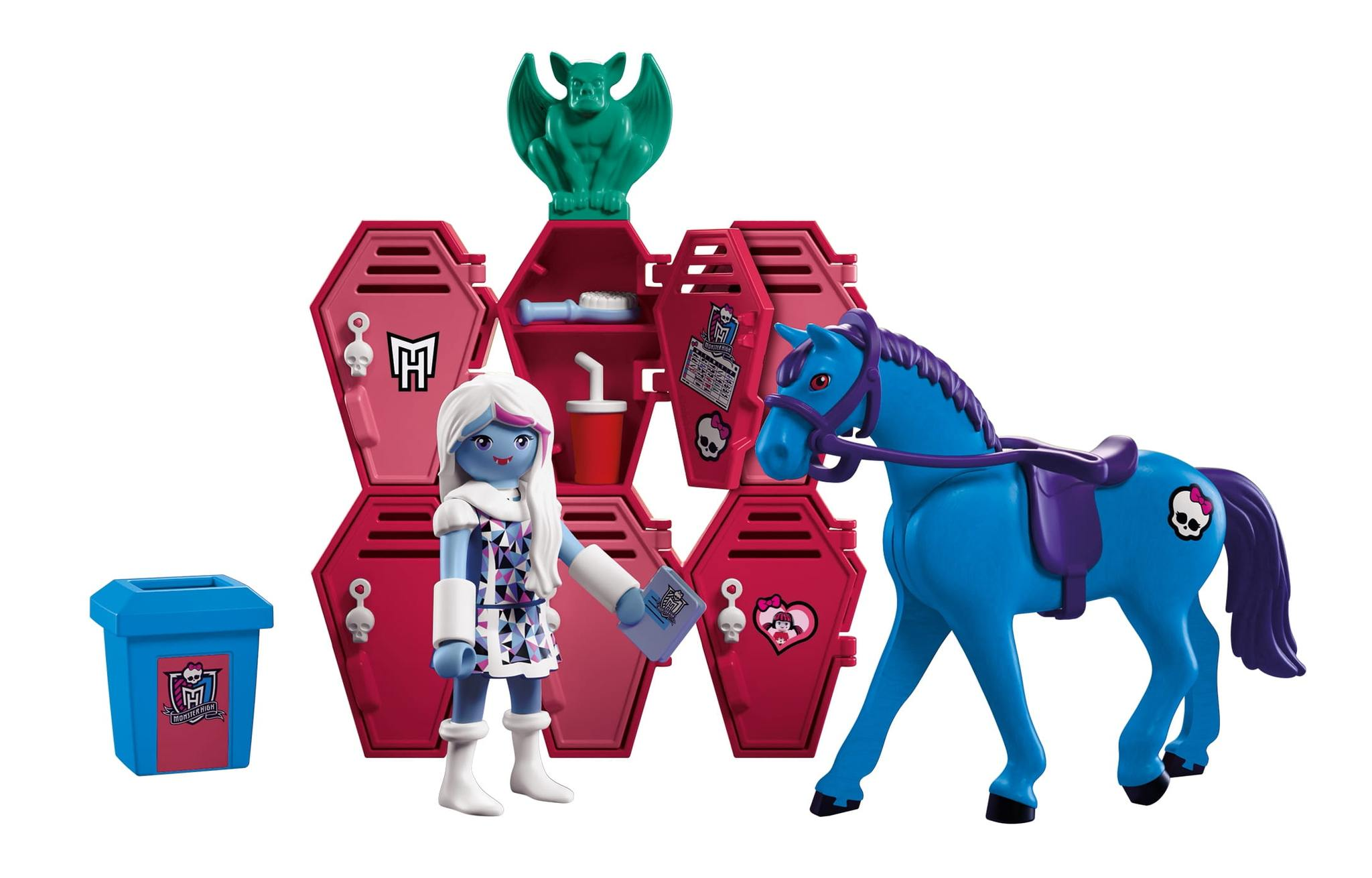 その他 playmobil 9465,9467 Playmobil x Monster High Abbey Bominable at the Lockers with Nightmare