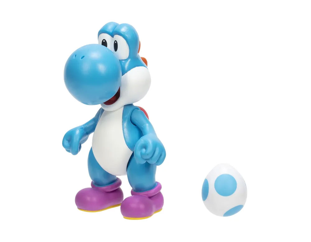 World of Nintendo Light Blue Yoshi with Egg 4-Inch Scale Action Figure Gallery Image 6