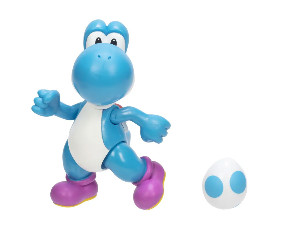 World of Nintendo Light Blue Yoshi with Egg 4-Inch Scale Action Figure Gallery Image 3