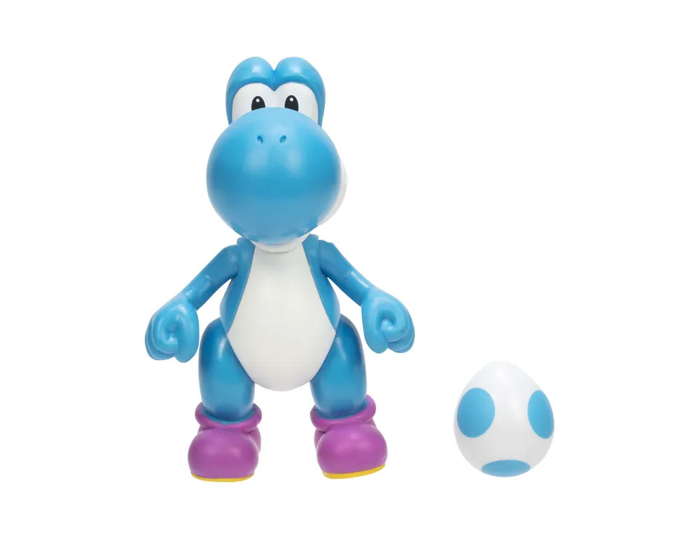 World of Nintendo Light Blue Yoshi with Egg 4-Inch Scale Action Figure Gallery Image 5