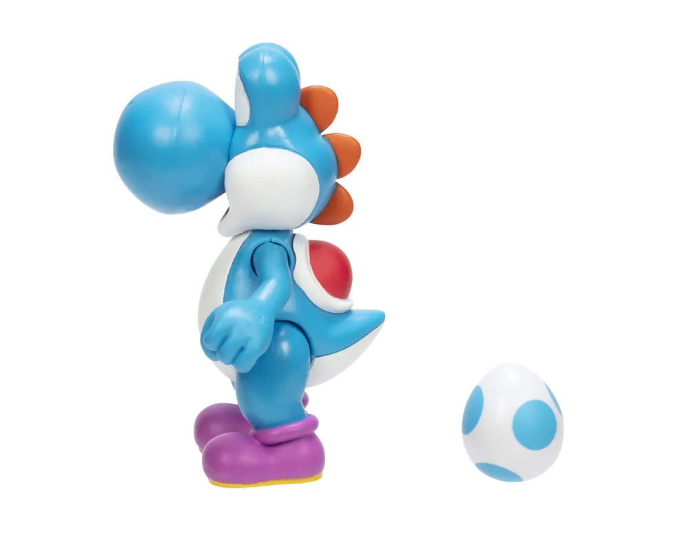 World of Nintendo Light Blue Yoshi with Egg 4-Inch Scale Action Figure Gallery Image 7