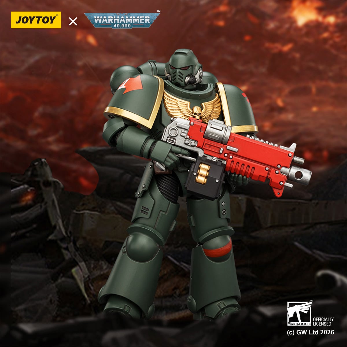 Warhammer 40,000 Dark Angels Intercessor 1/18 Scale Action Figure Gallery Image 3