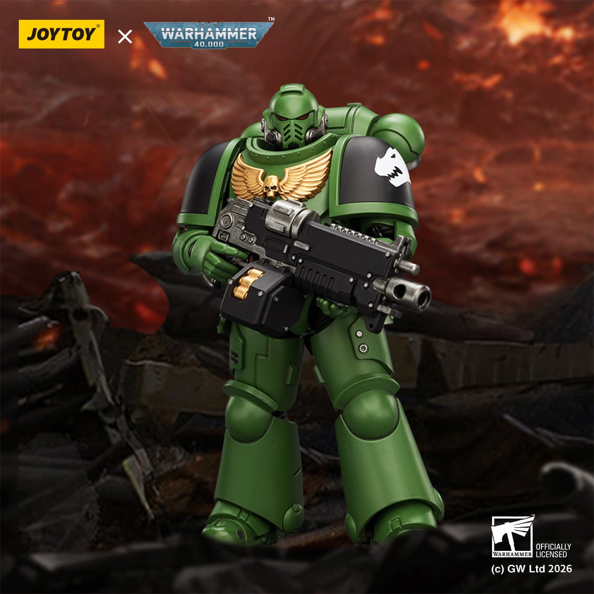 Warhammer 40,000 Salamanders Intercessor 1/18 Scale Action Figure