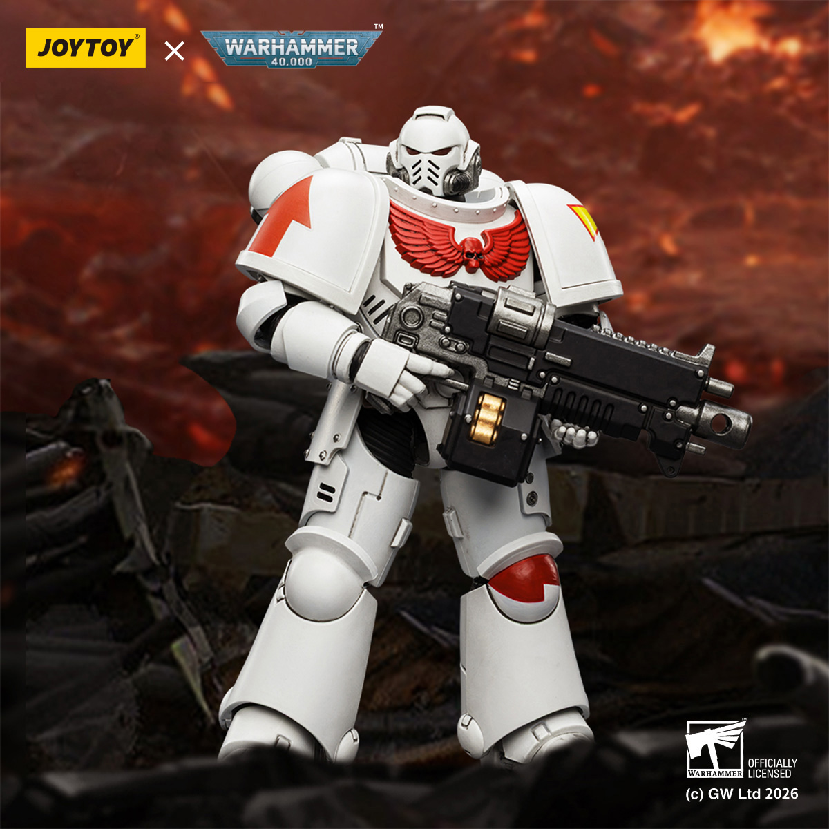 Warhammer 40,000 White Scars Intercessor 1/18 Scale Action Figure