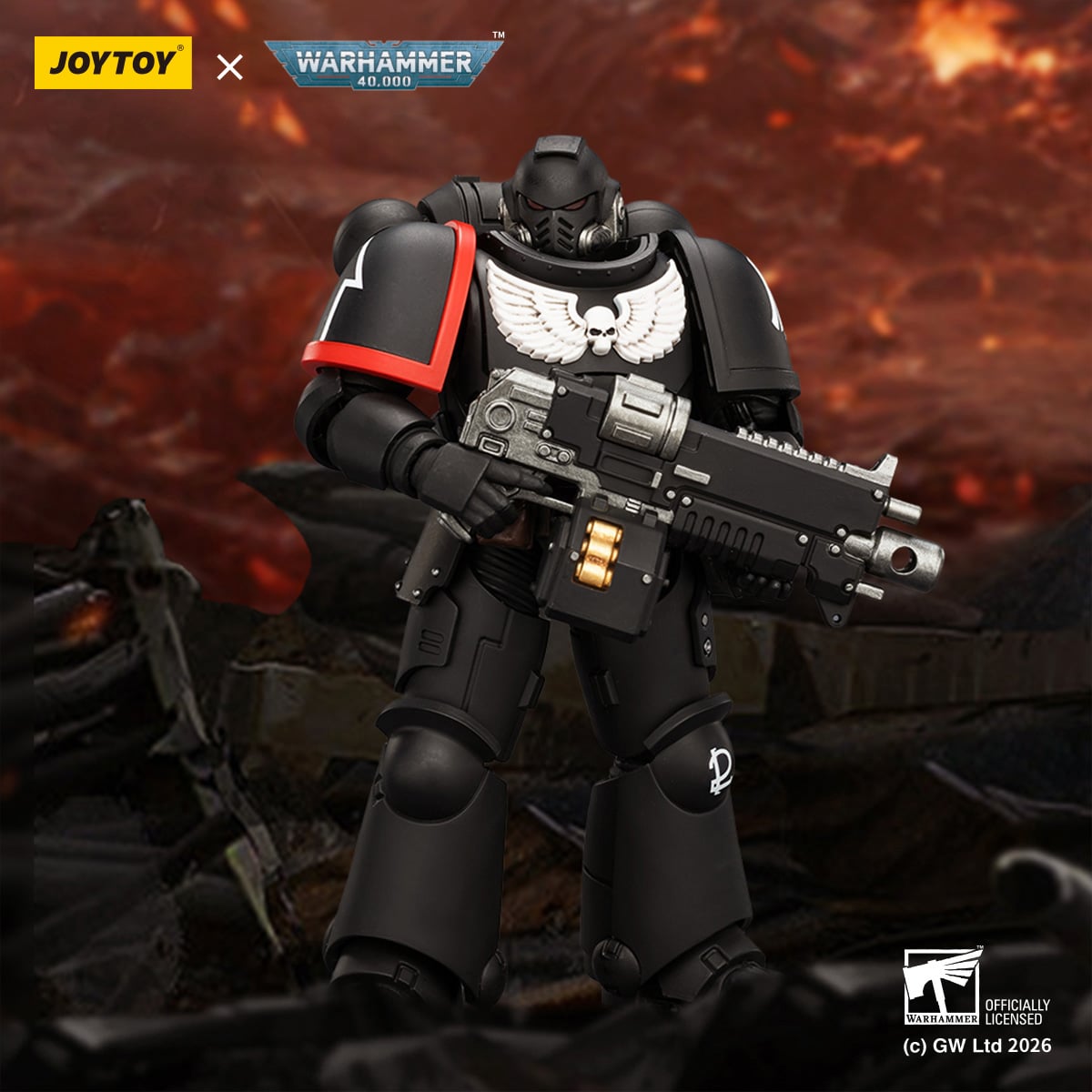 Warhammer 40,000 Raven Guard Intercessor 1/18 Scale Action Figure
