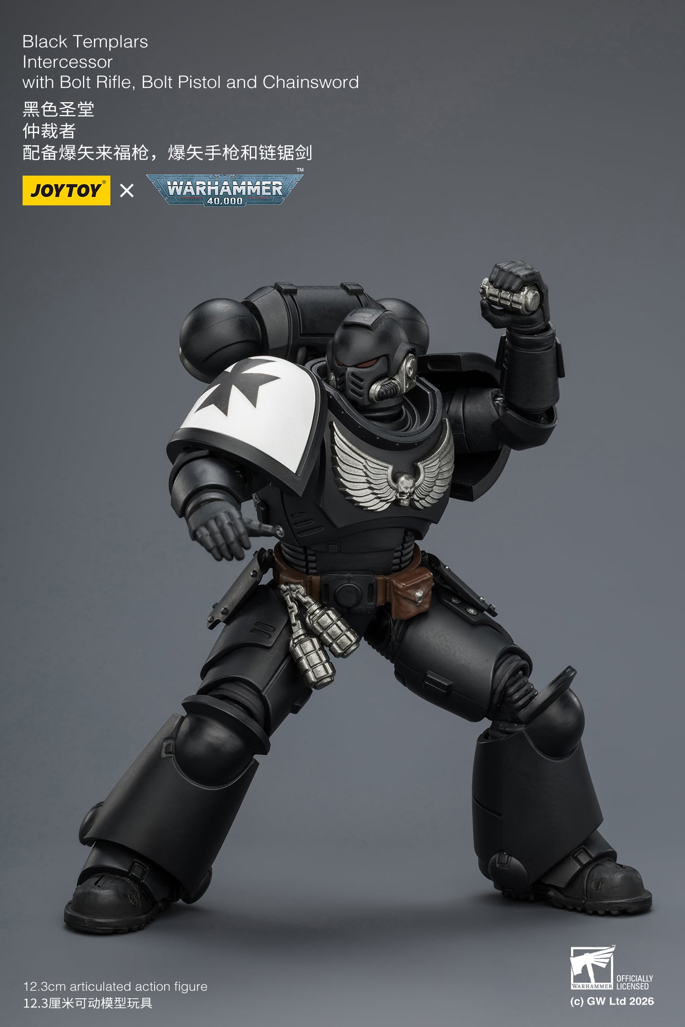 Warhammer 40,000 Black Templars Intercessor 1/18 Scale Action Figure Gallery Image 12
