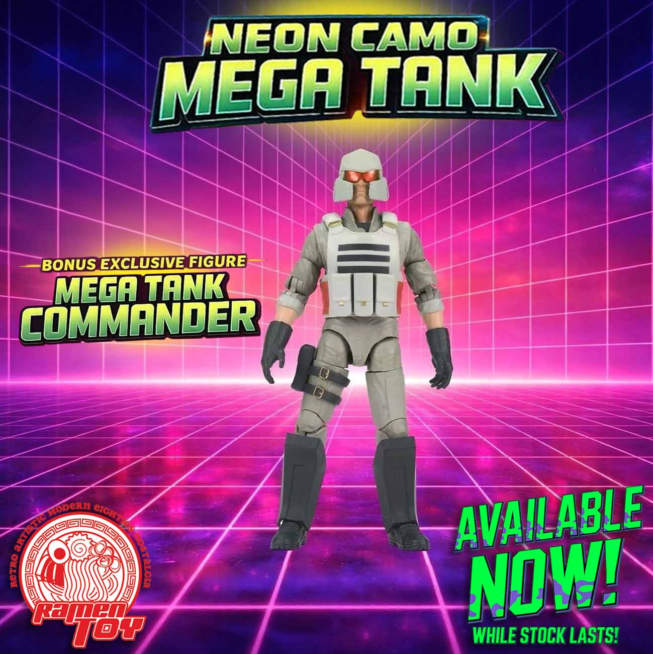 Neon Camo Mega Tank with Commander Figure Gallery Image 5