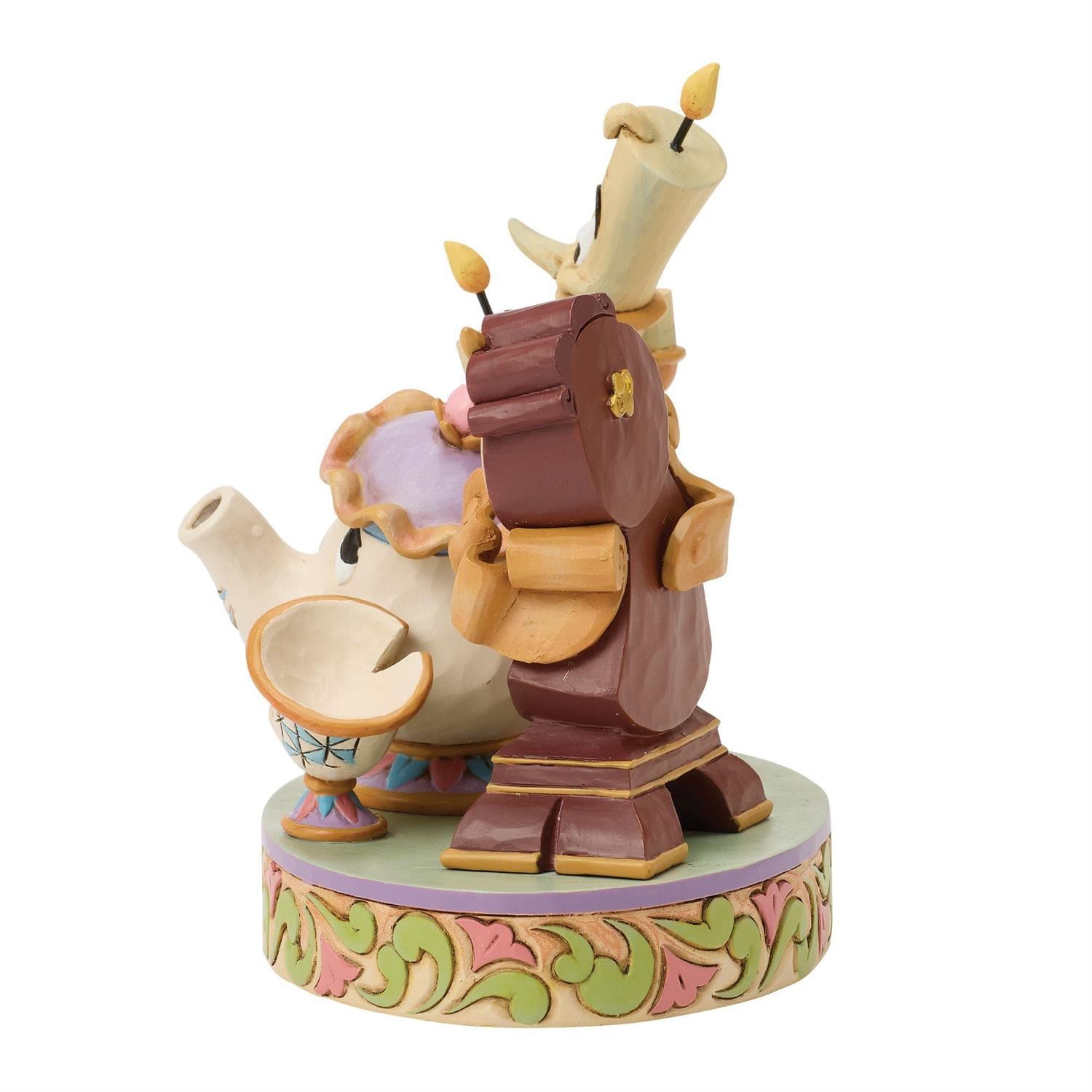 Beauty and the Beast Disney Traditions Lumiere, Mrs. Potts, and Cogsworth Figurine (Jim Shore) Gallery Image 7