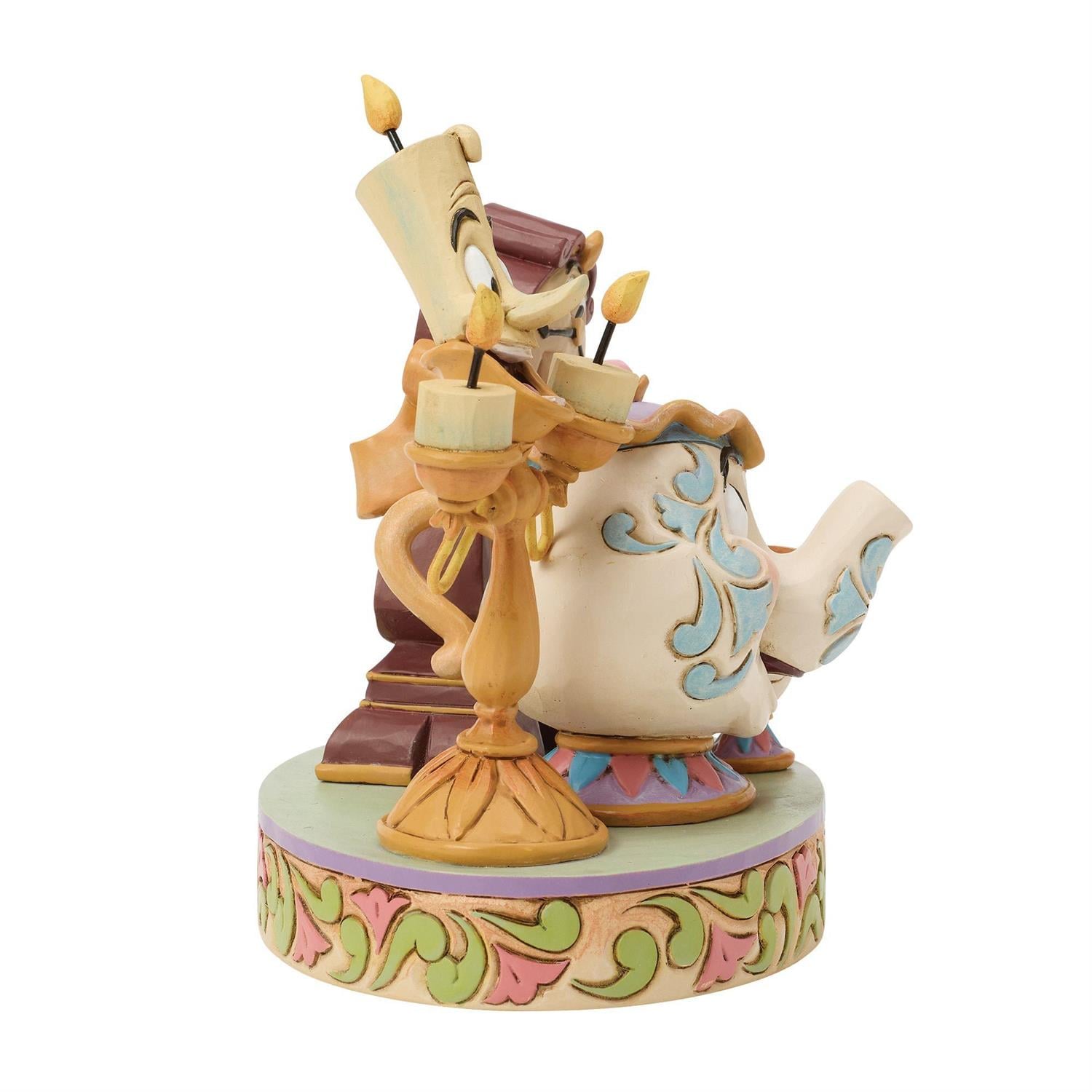 Beauty and the Beast Disney Traditions Lumiere, Mrs. Potts, and Cogsworth Figurine (Jim Shore) Gallery Image 8
