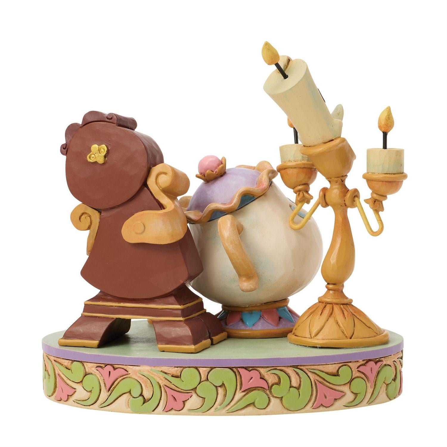 Beauty and the Beast Disney Traditions Lumiere, Mrs. Potts, and Cogsworth Figurine (Jim Shore) Gallery Image 6