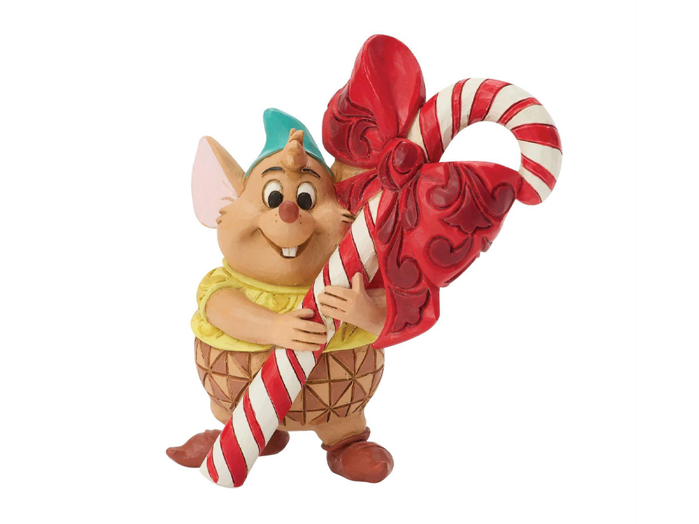 Cinderella Disney Traditions Gus Candy Cane Mini Figurine (Jim Shore) Gallery Image 1
