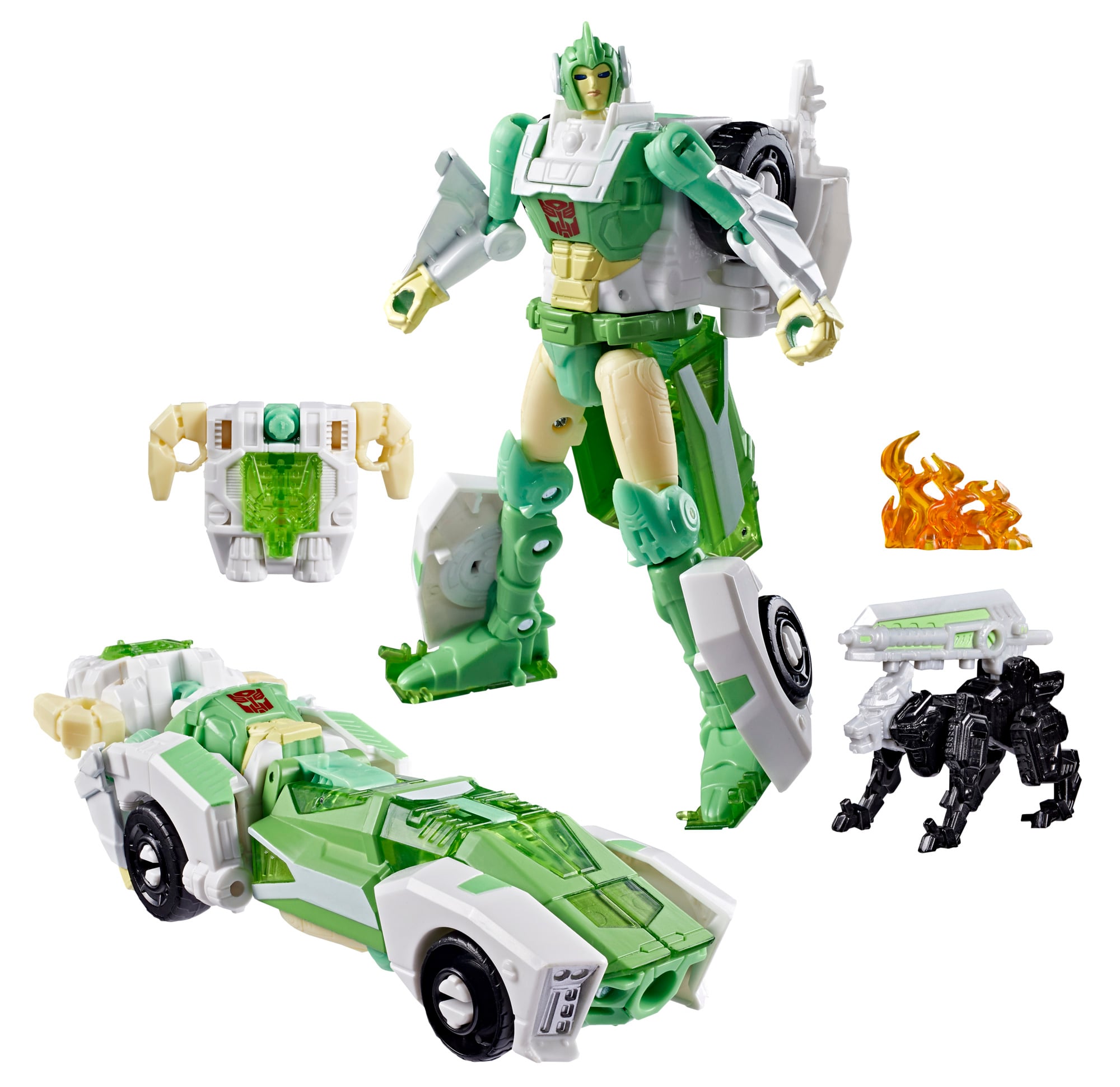 Transformers War for Cybertron: Siege Deluxe Class Autobot Greenlight with Dazzlestrike Action Figure Set Gallery Image 5