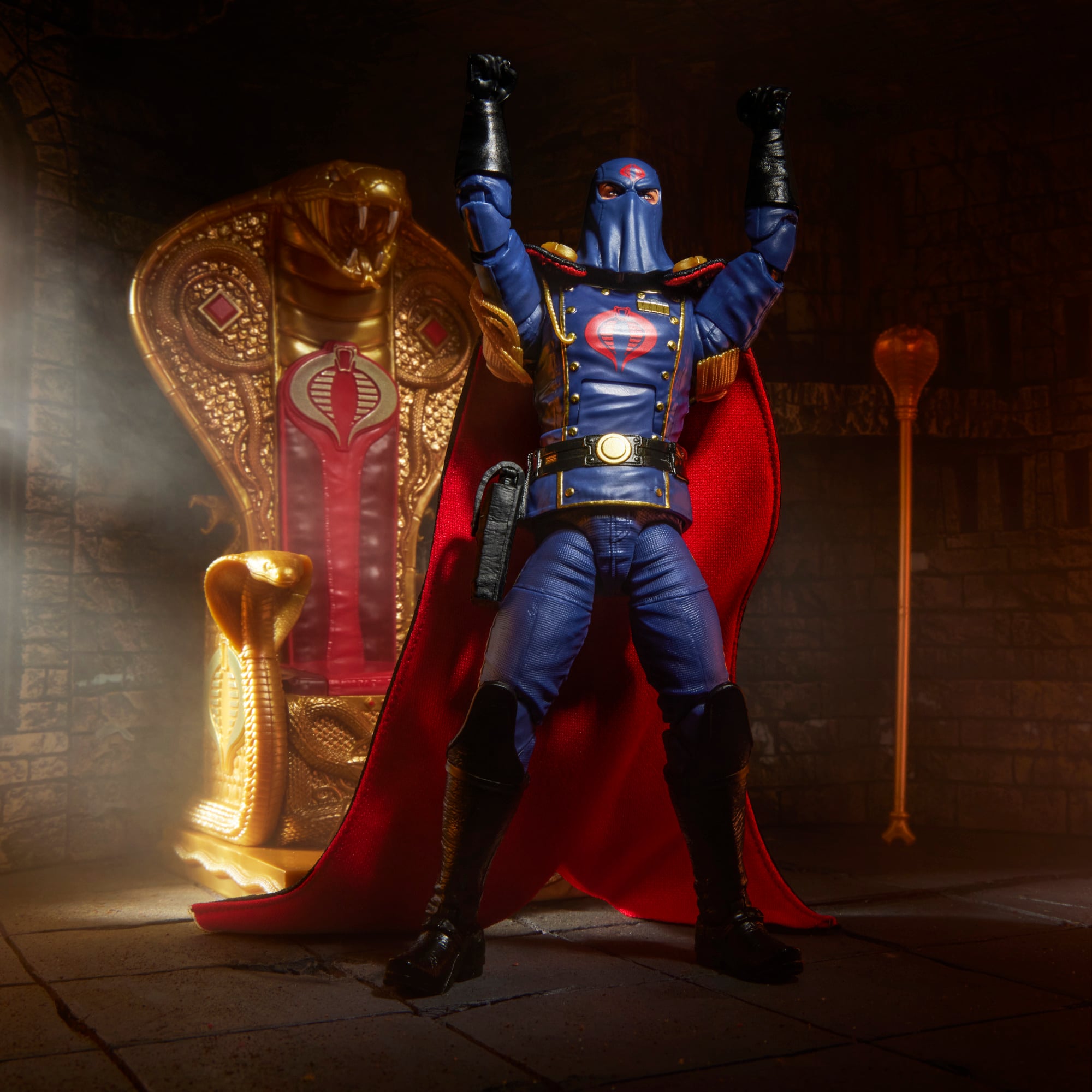 G.I. Joe Classified Series #221 Cobra Commander Action Figure with Throne Set Gallery Image 5