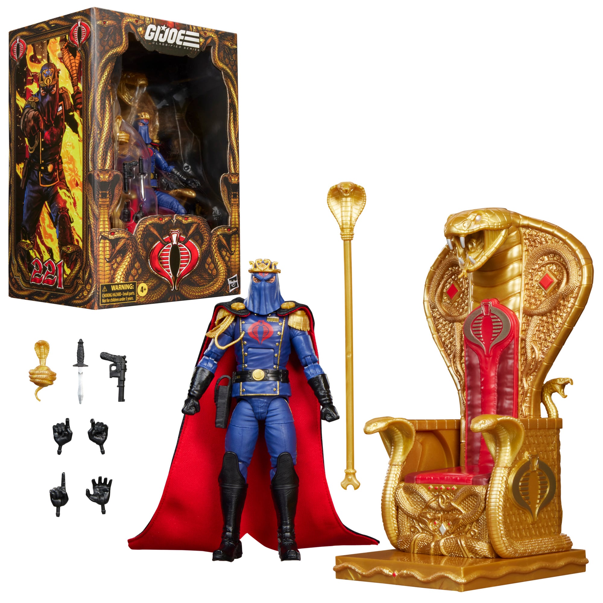 G.I. Joe Classified Series #221 Cobra Commander Action Figure with Throne Set Gallery Image 16