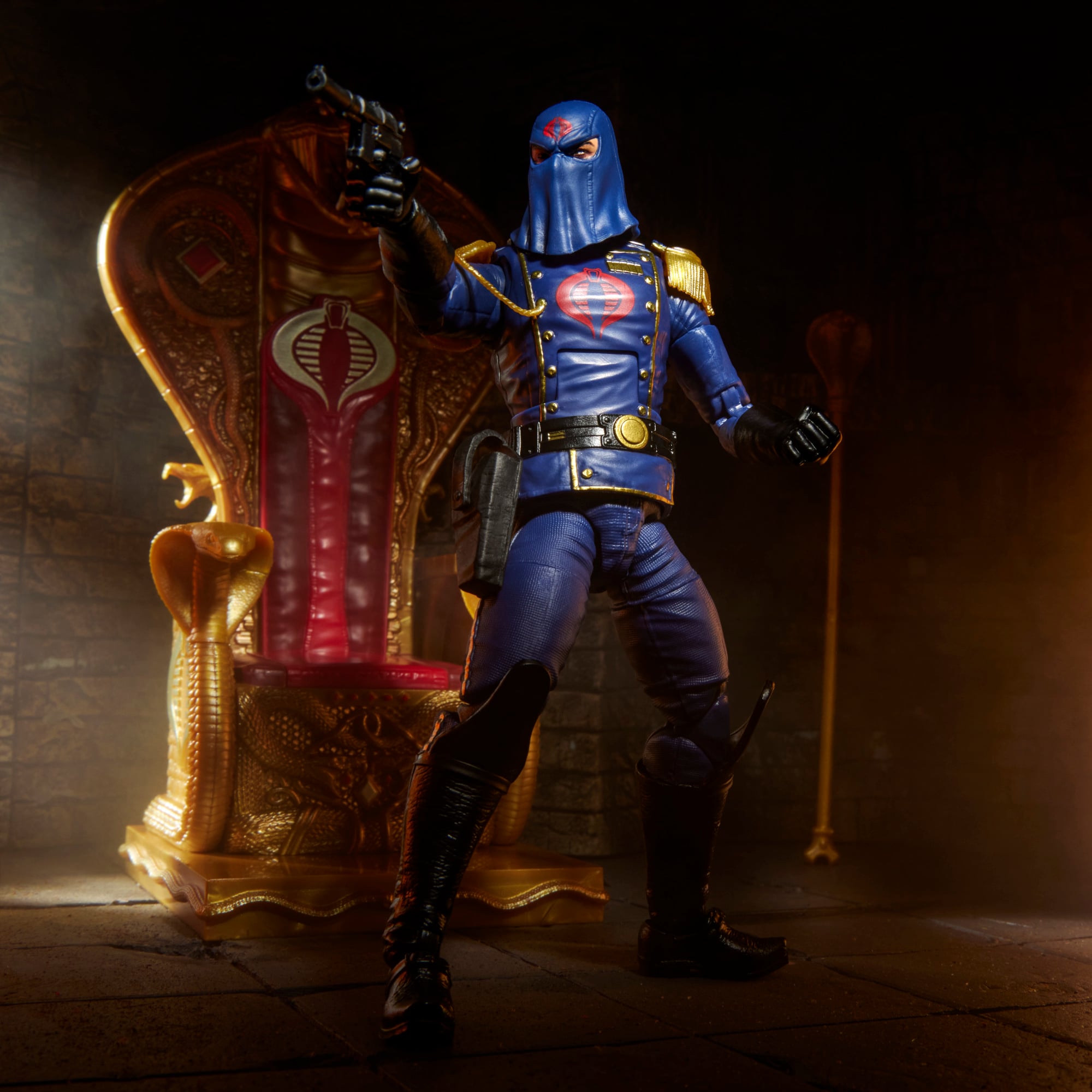 G.I. Joe Classified Series #221 Cobra Commander Action Figure with Throne Set Gallery Image 6