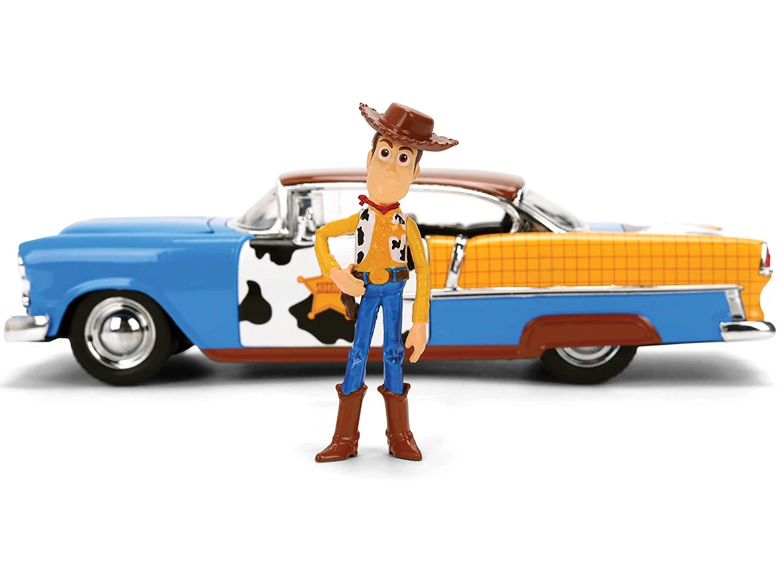 Toy Story Hollywood Rides 1955 Chevy Bel Air 1/24 Scale Model with Woody Figure Gallery Image 3