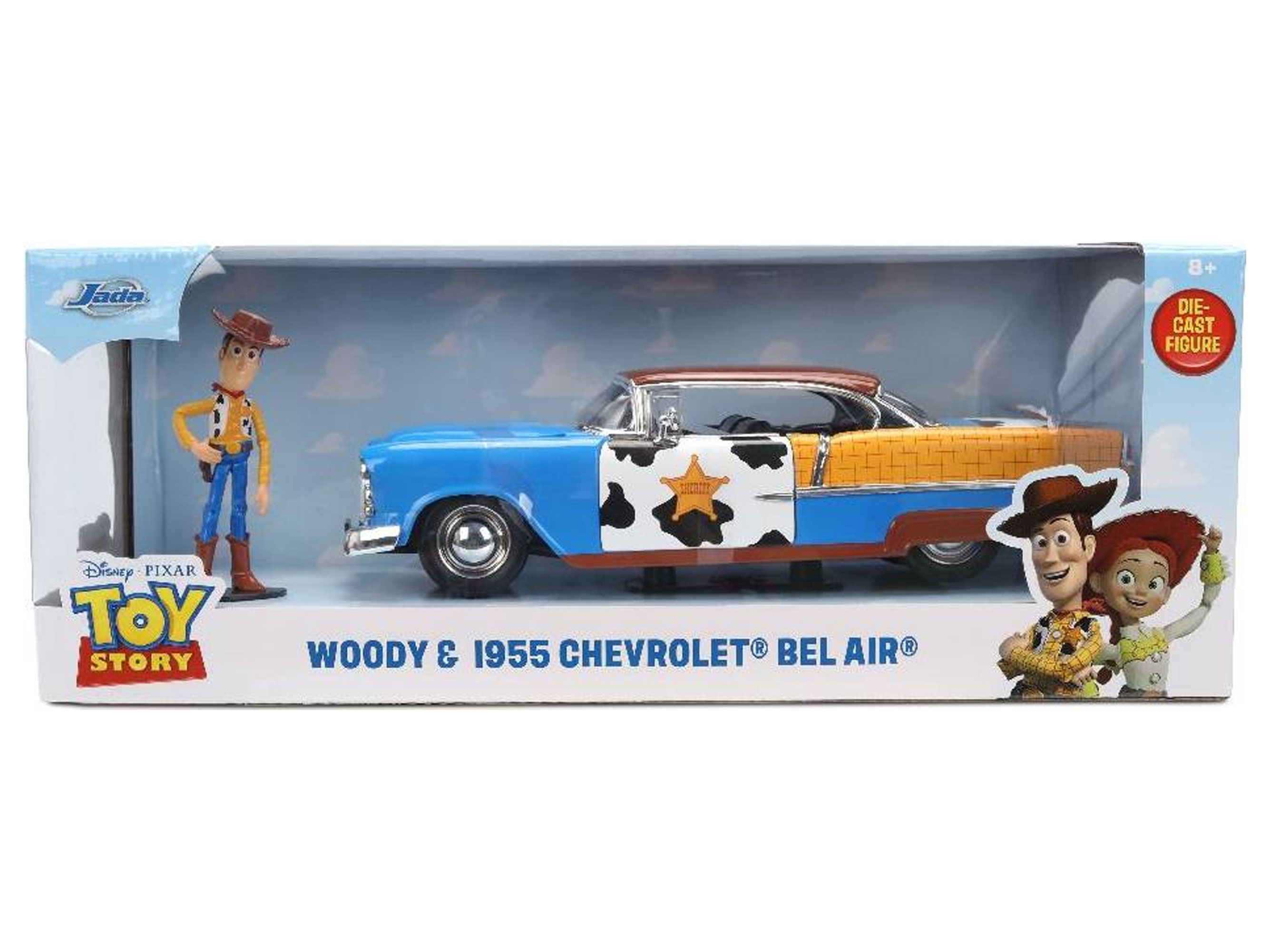 Toy Story Hollywood Rides 1955 Chevy Bel Air 1/24 Scale Model with Woody Figure Gallery Image 11