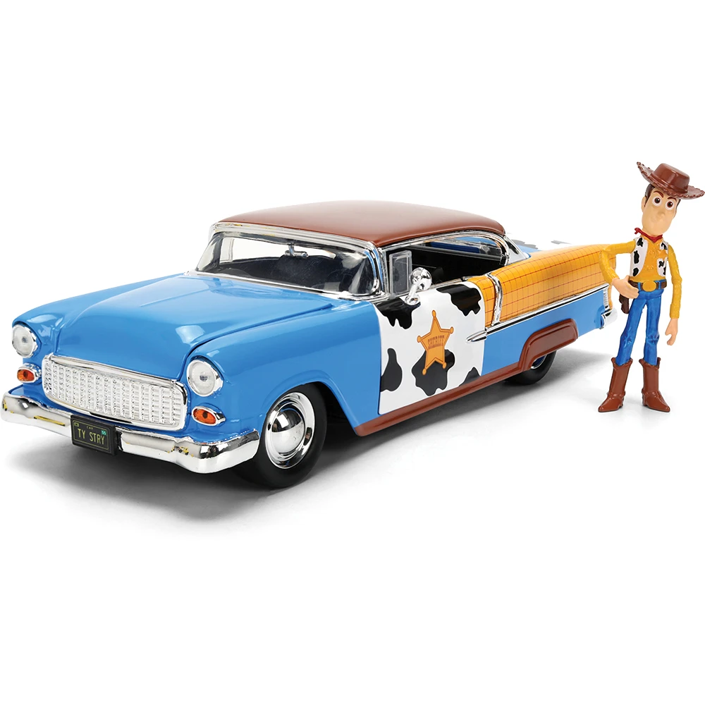 Toy Story Hollywood Rides 1955 Chevy Bel Air 1/24 Scale Model with Woody Figure Gallery Image 13