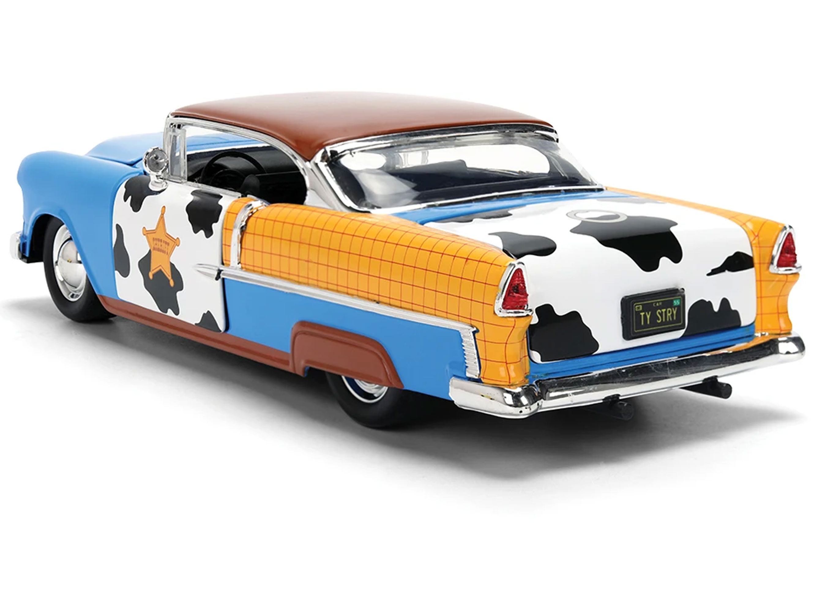 Toy Story Hollywood Rides 1955 Chevy Bel Air 1/24 Scale Model with Woody Figure Gallery Image 5