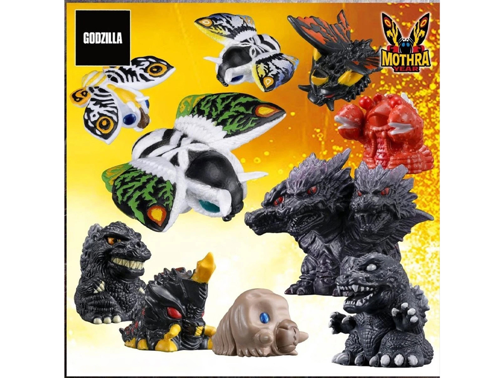 Godzilla Mini Sofvi Chronicle Mothra Saga Collection Box of 10 Random Figures Gallery Image 1