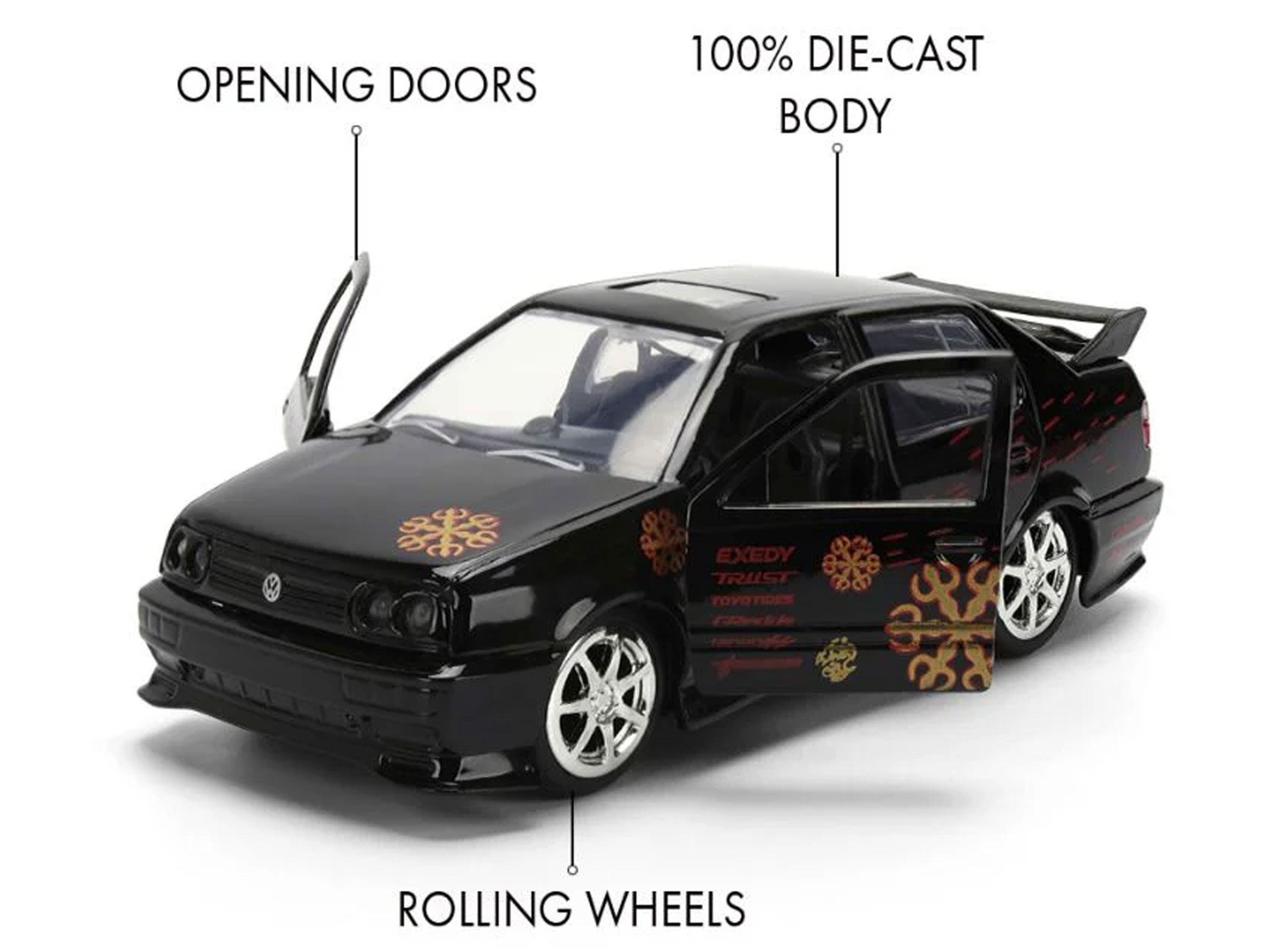 Fast & Furious 25th Anniversary 1995 Volkswagen Jetta 1/32 Scale Model