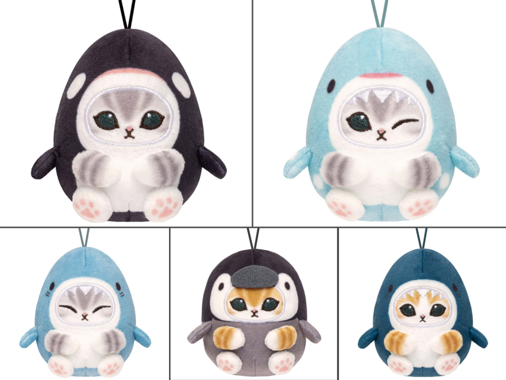 mofusand Marine Life Meow Koronui Box of 6 Plush Keychains Gallery Image 1