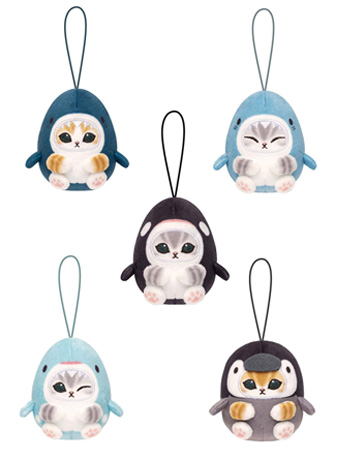 mofusand Marine Life Meow Koronui Box of 6 Plush Keychains Gallery Image 2