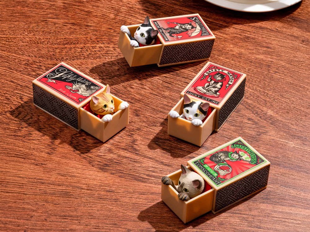 Cat Peek Matchbox Box of 12 Random Figures