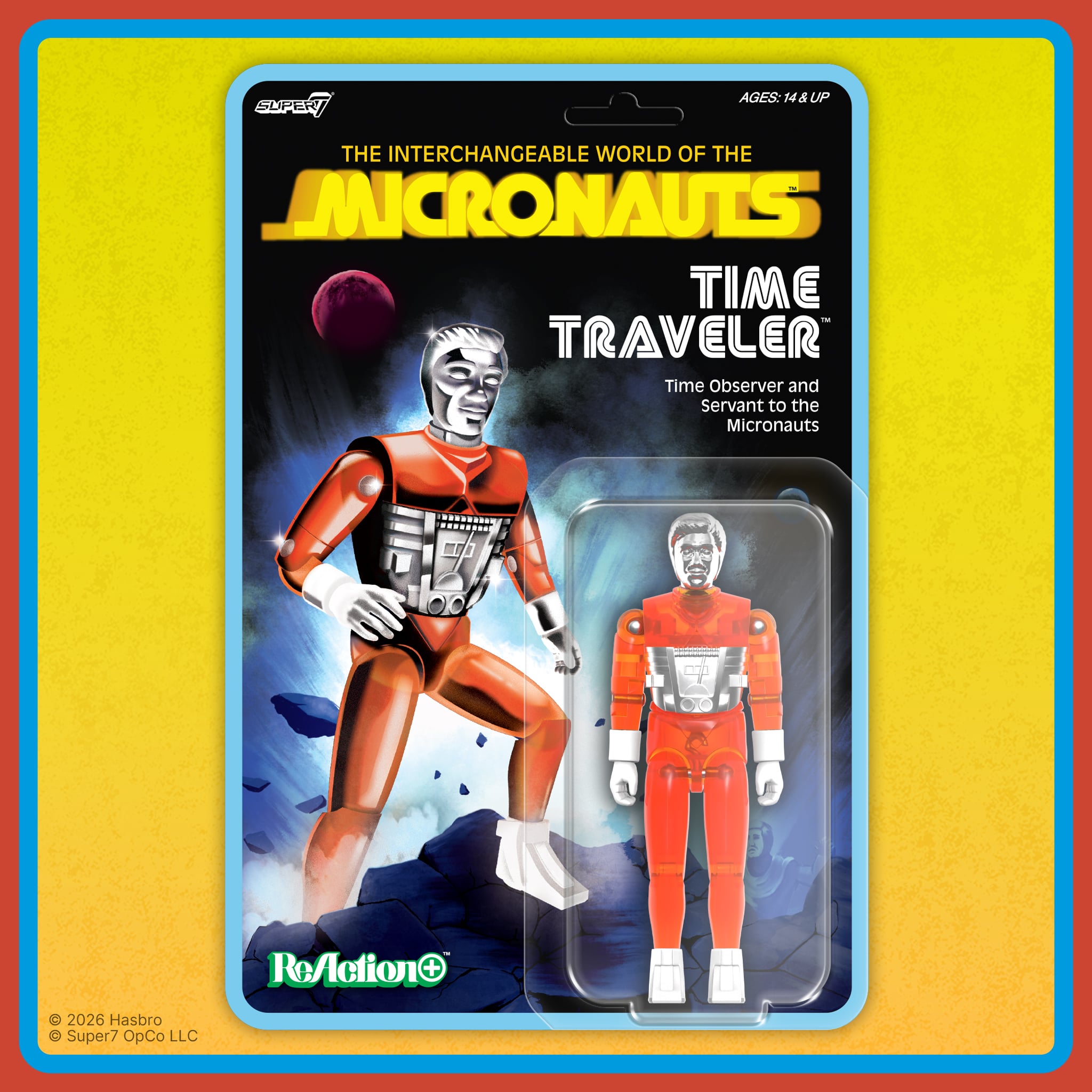 Micronauts ReAction+ Time Traveler (Translucent Orange) Action Figure Gallery Image 4