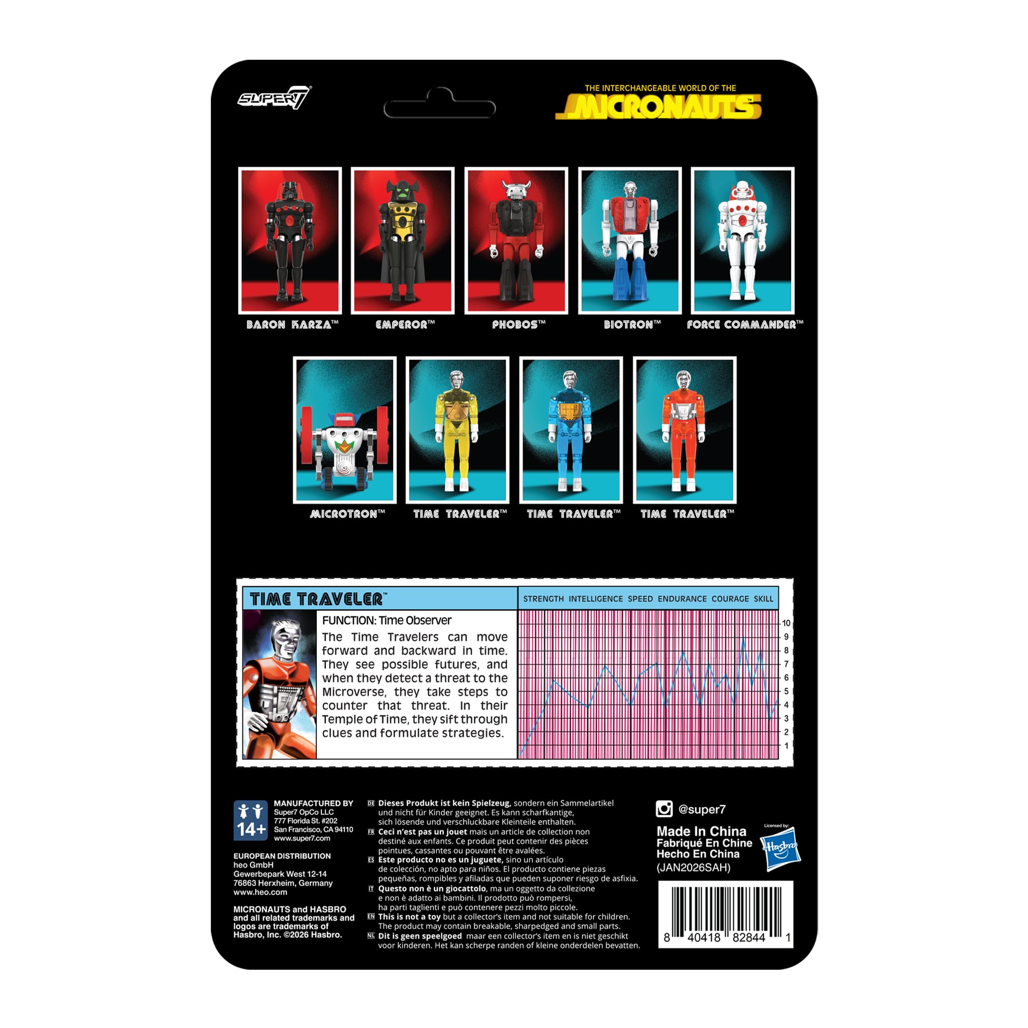 Micronauts ReAction+ Time Traveler (Translucent Orange) Action Figure Gallery Image 6