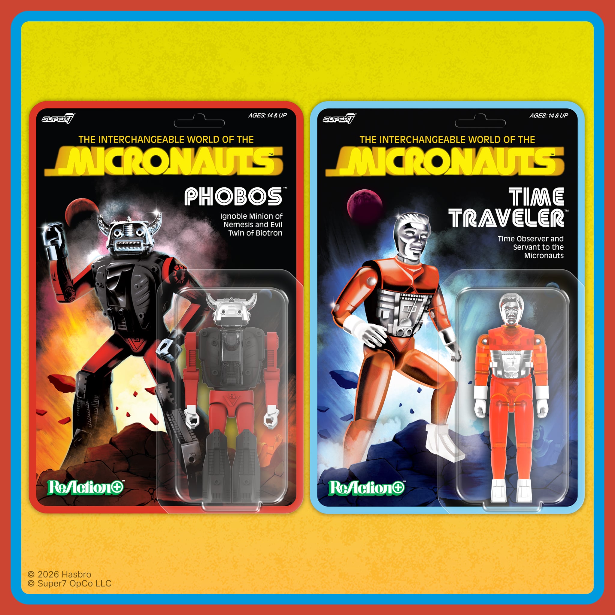 Micronauts ReAction+ Time Traveler (Translucent Orange) Action Figure