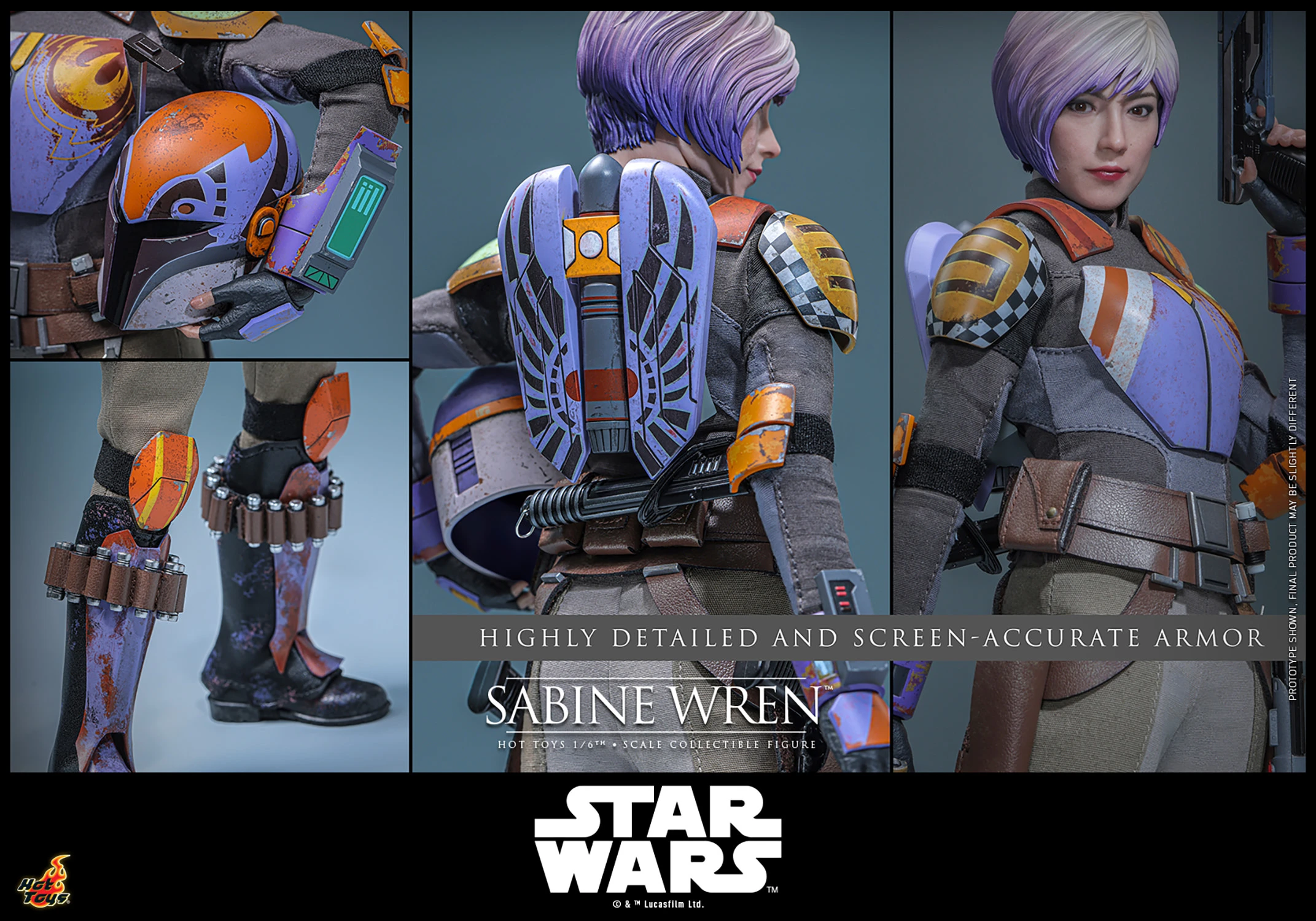 Star Wars Rebels TMS171 Sabine Wren 1/6th Scale Collectible Figure Gallery Image 21