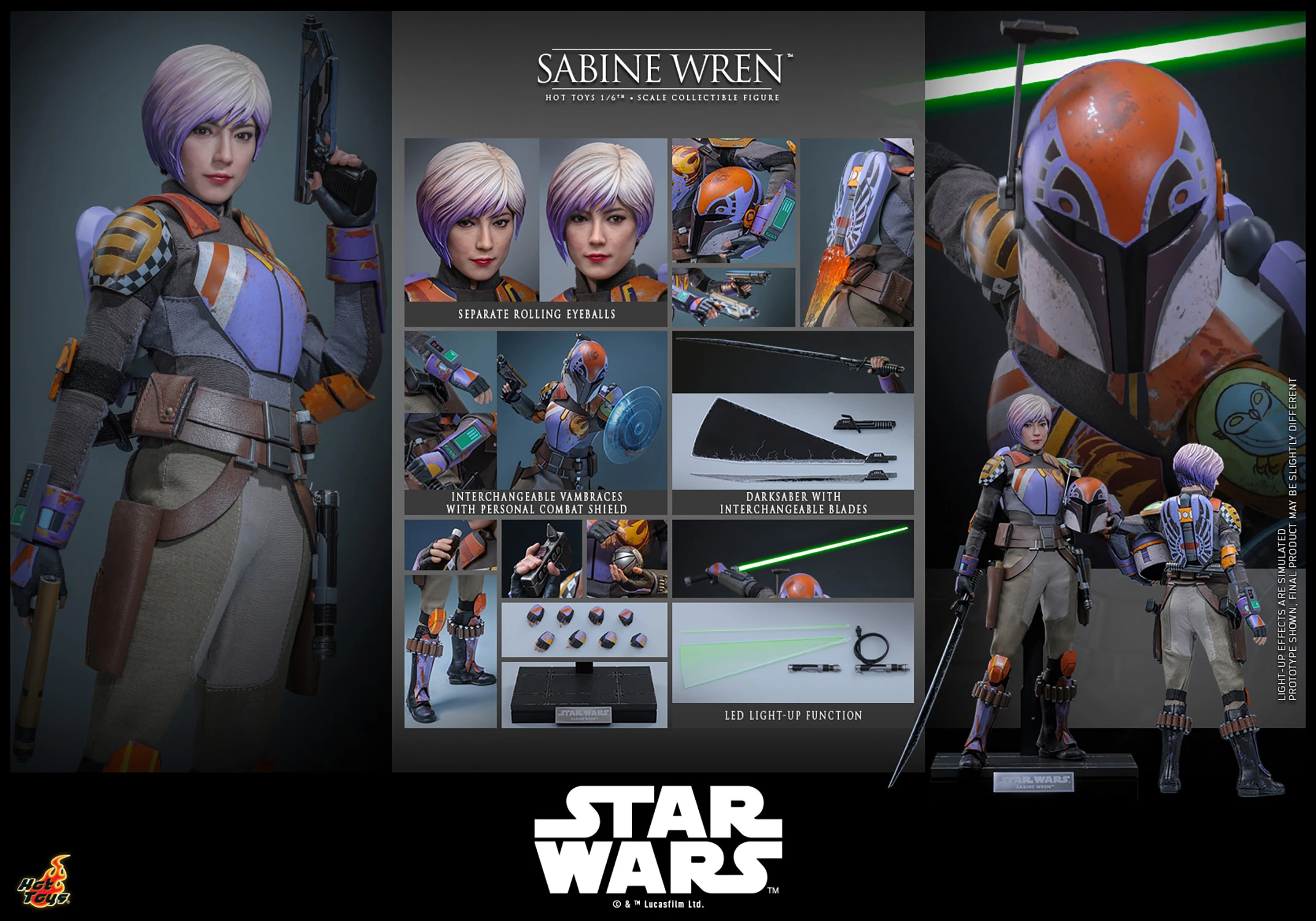 Star Wars Rebels TMS171 Sabine Wren 1/6th Scale Collectible Figure Gallery Image 22