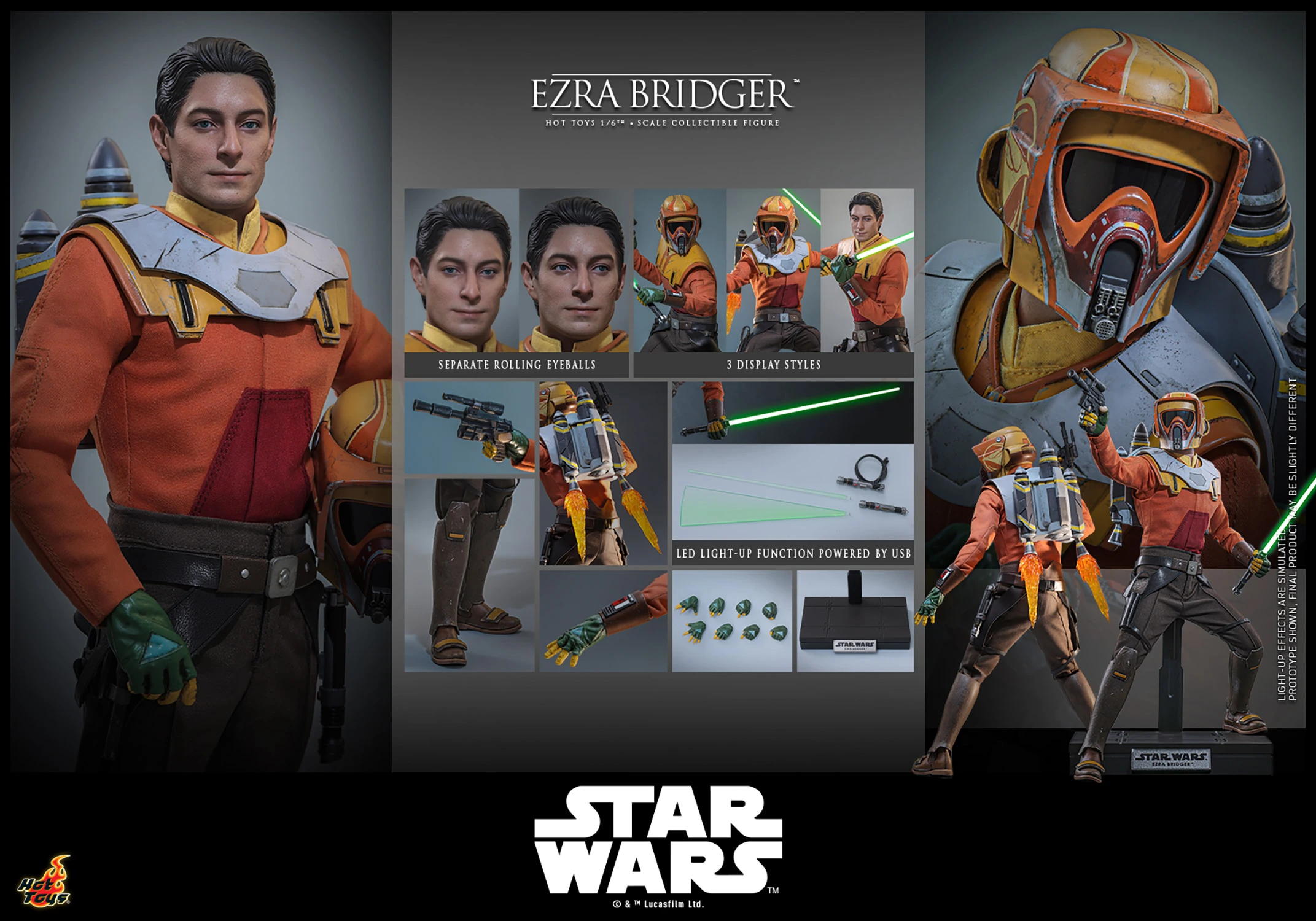 Star Wars Rebels TMS172 Ezra Bridger 1/6th Scale Collectible Figure Gallery Image 21