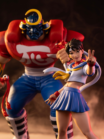 Street Fighter Street Jam Sodom & Sakura 1/10 Scale Statue Set Gallery Image 2