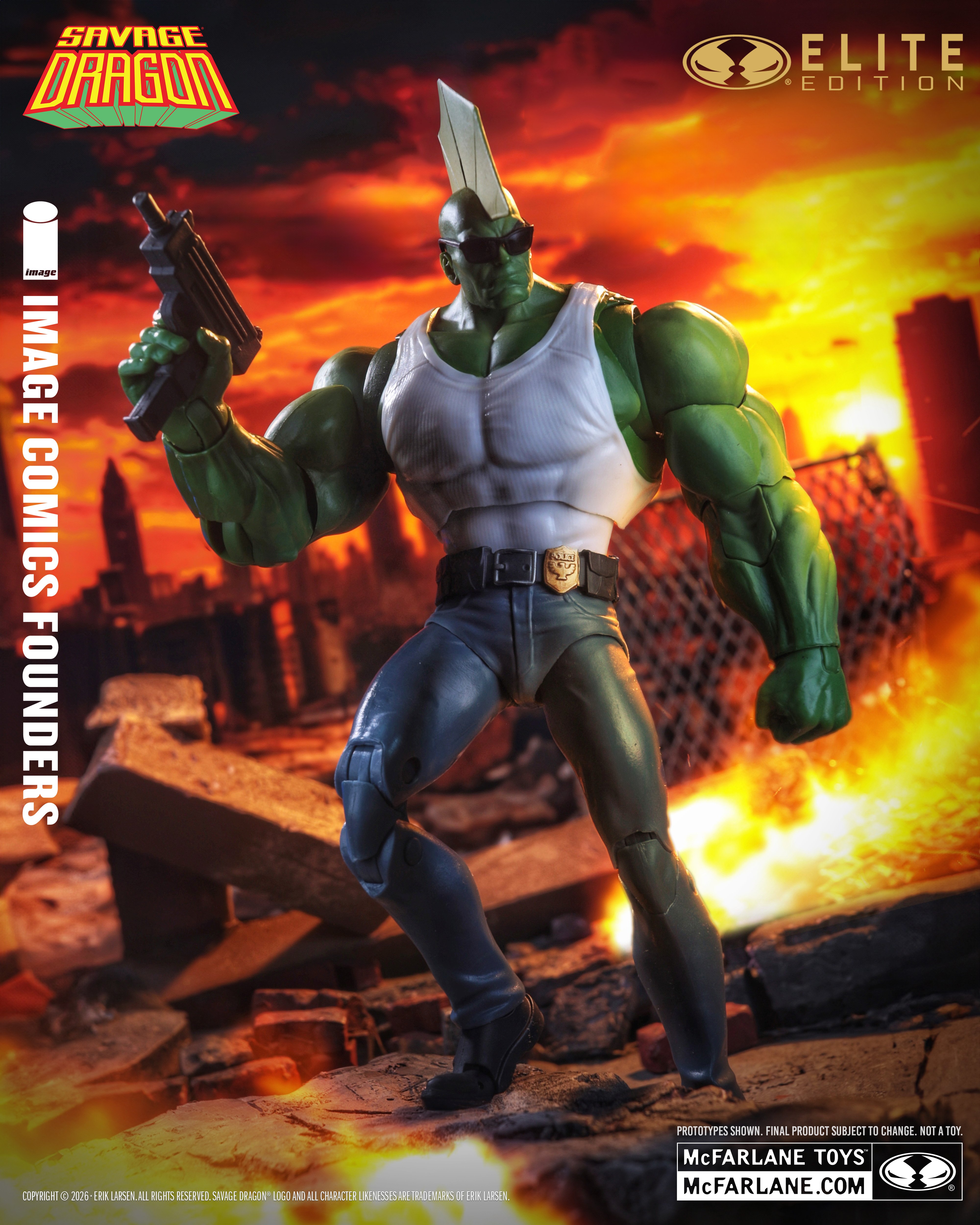 Savage Dragon McFarlane Elite Edition Savage Dragon (Image Comics Founders Series) Action Figure Gallery Image 5