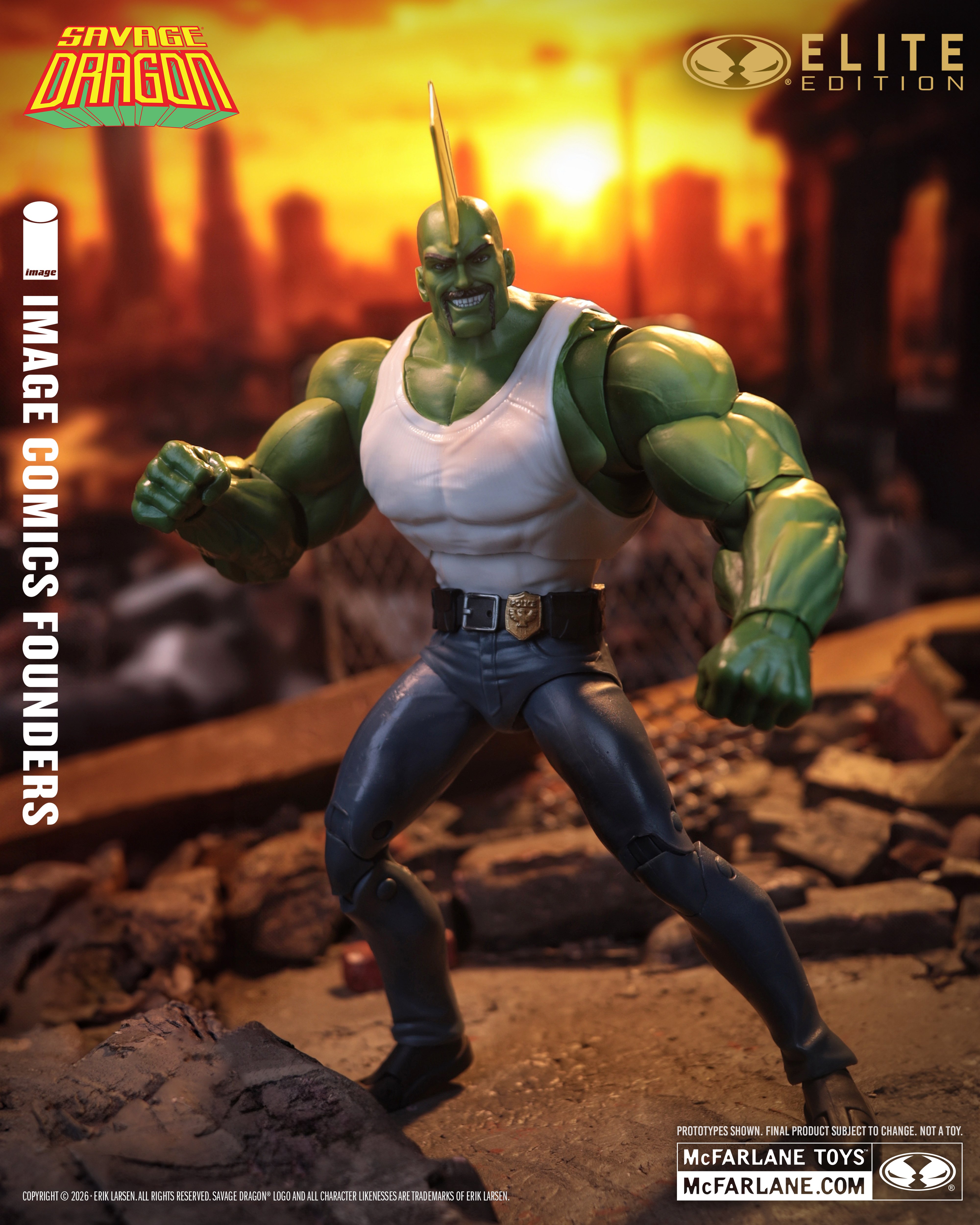 Savage Dragon McFarlane Elite Edition Savage Dragon (Image Comics Founders Series) Action Figure Gallery Image 8