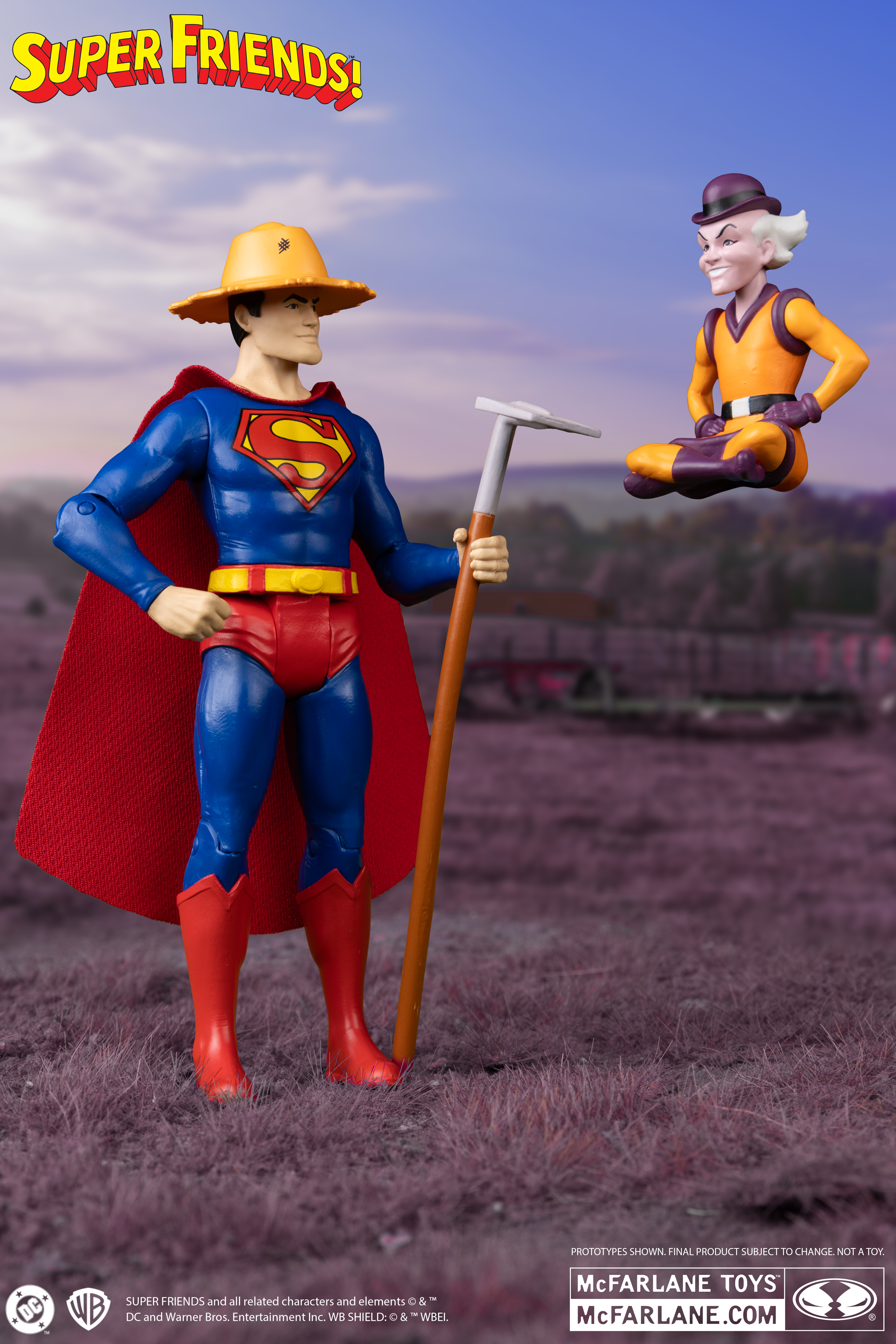 Super Friends DC Retro Farmer Superman and Mr. Mxyzptlk Action Figure Two-Pack Gallery Image 4