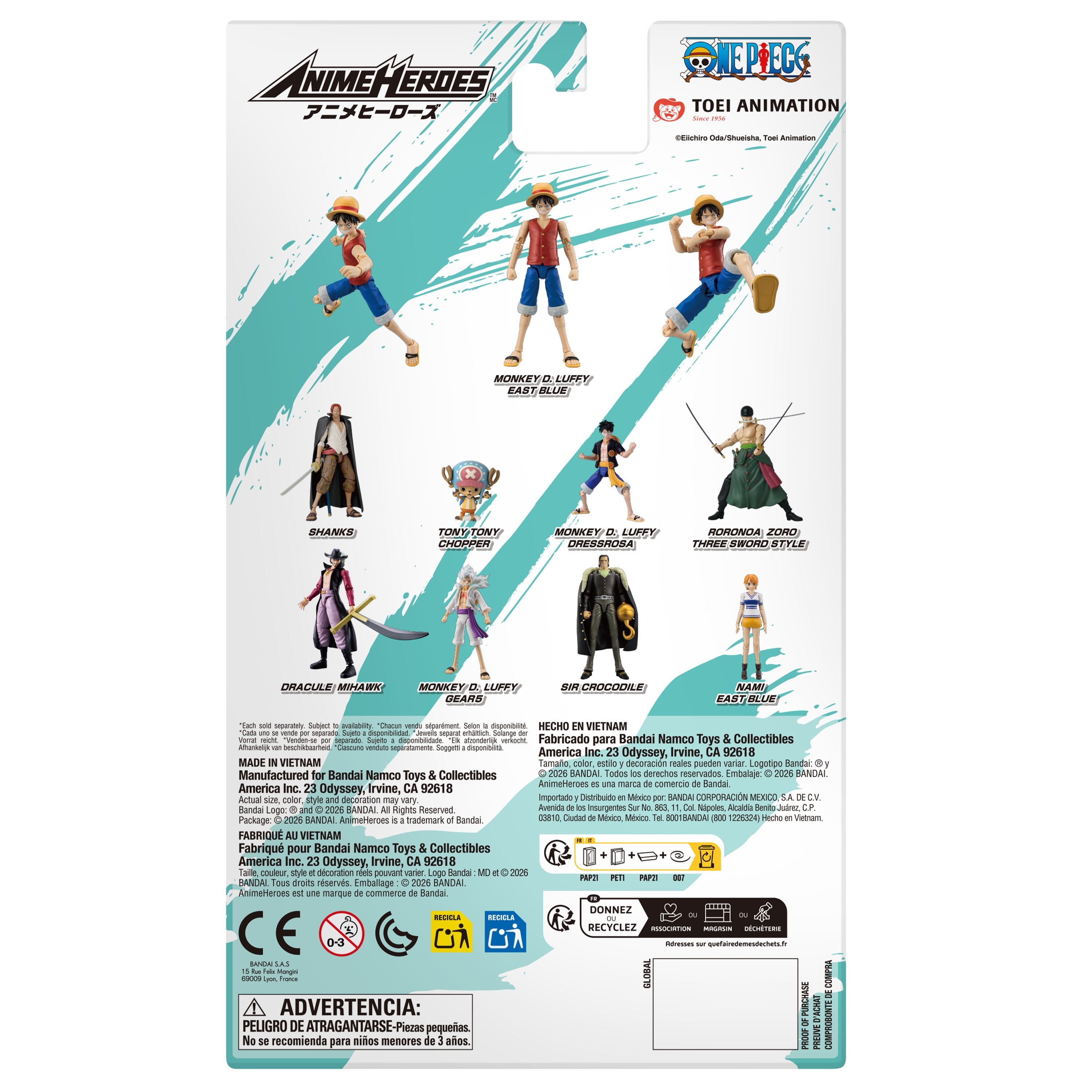 One Piece Anime Heroes Monkey D. Luffy (East Blue) Action Figure Gallery Image 13
