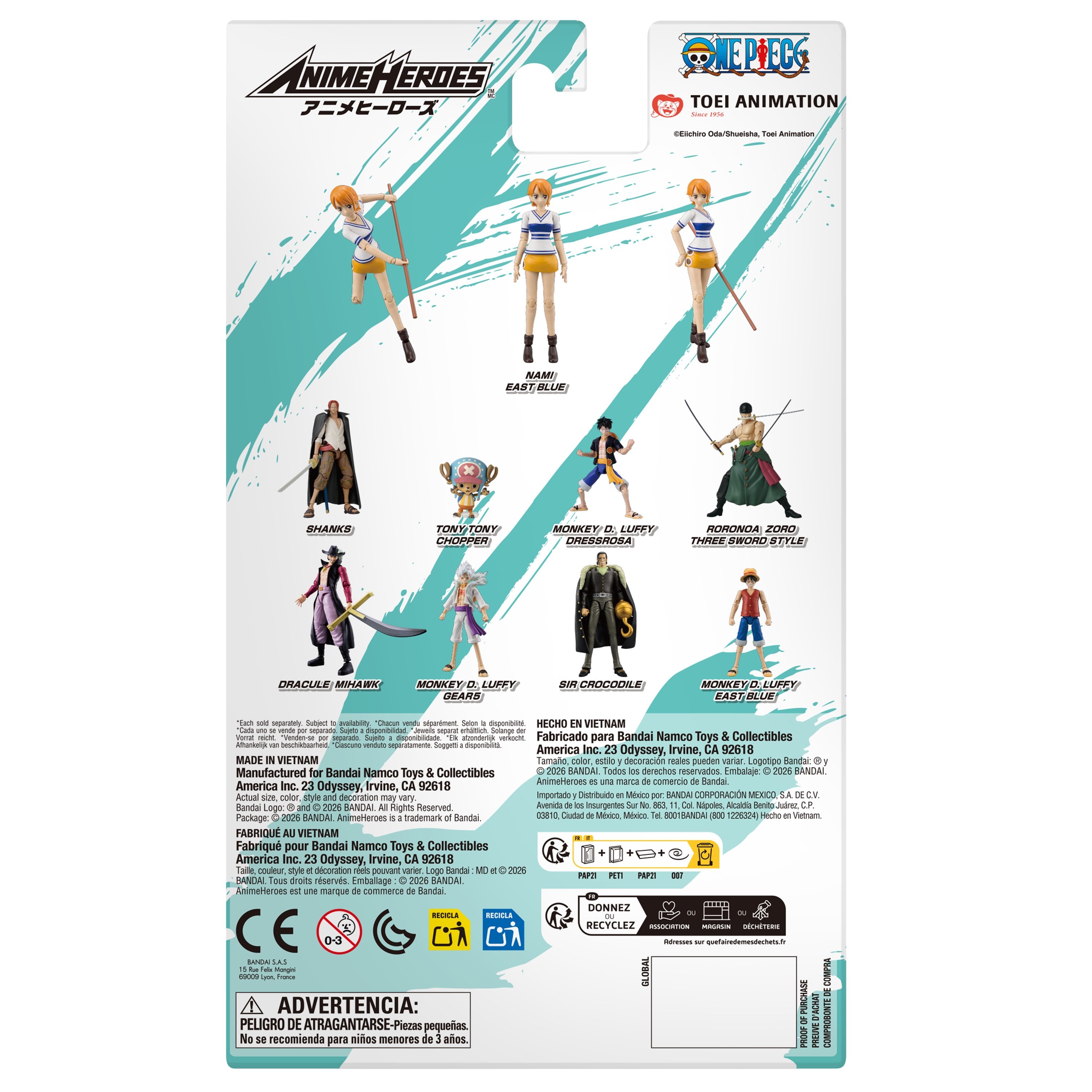 One Piece Anime Heroes Nami (East Blue) Action Figure Gallery Image 13